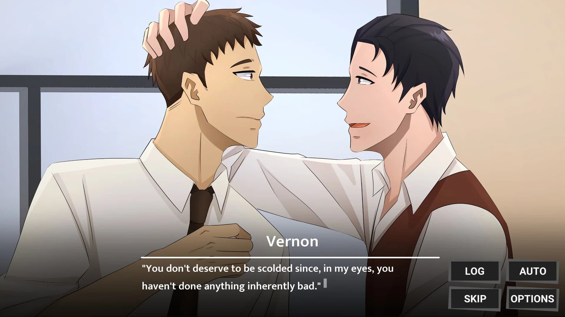 My Douchey Boss Has a Gentle Twin Brother?! - BL Visual Novel görsel 3