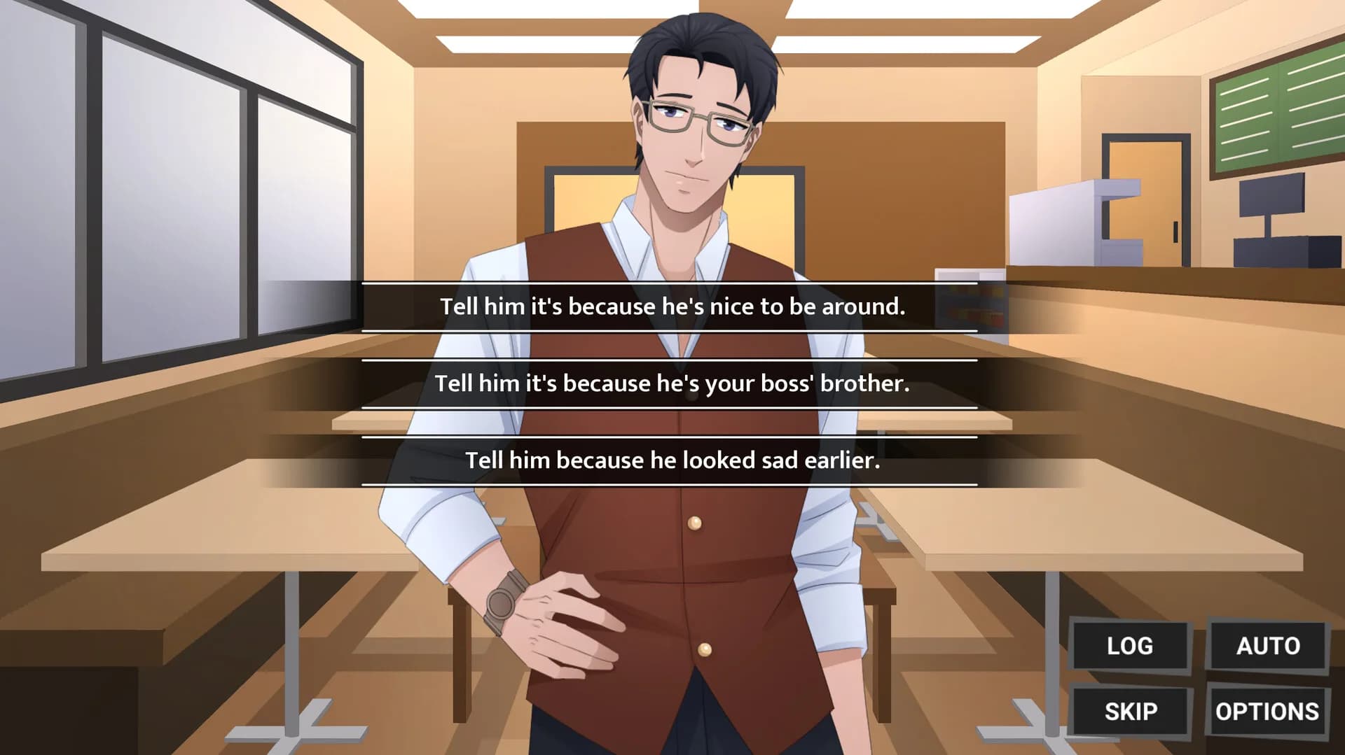 My Douchey Boss Has a Gentle Twin Brother?! - BL Visual Novel görsel 5