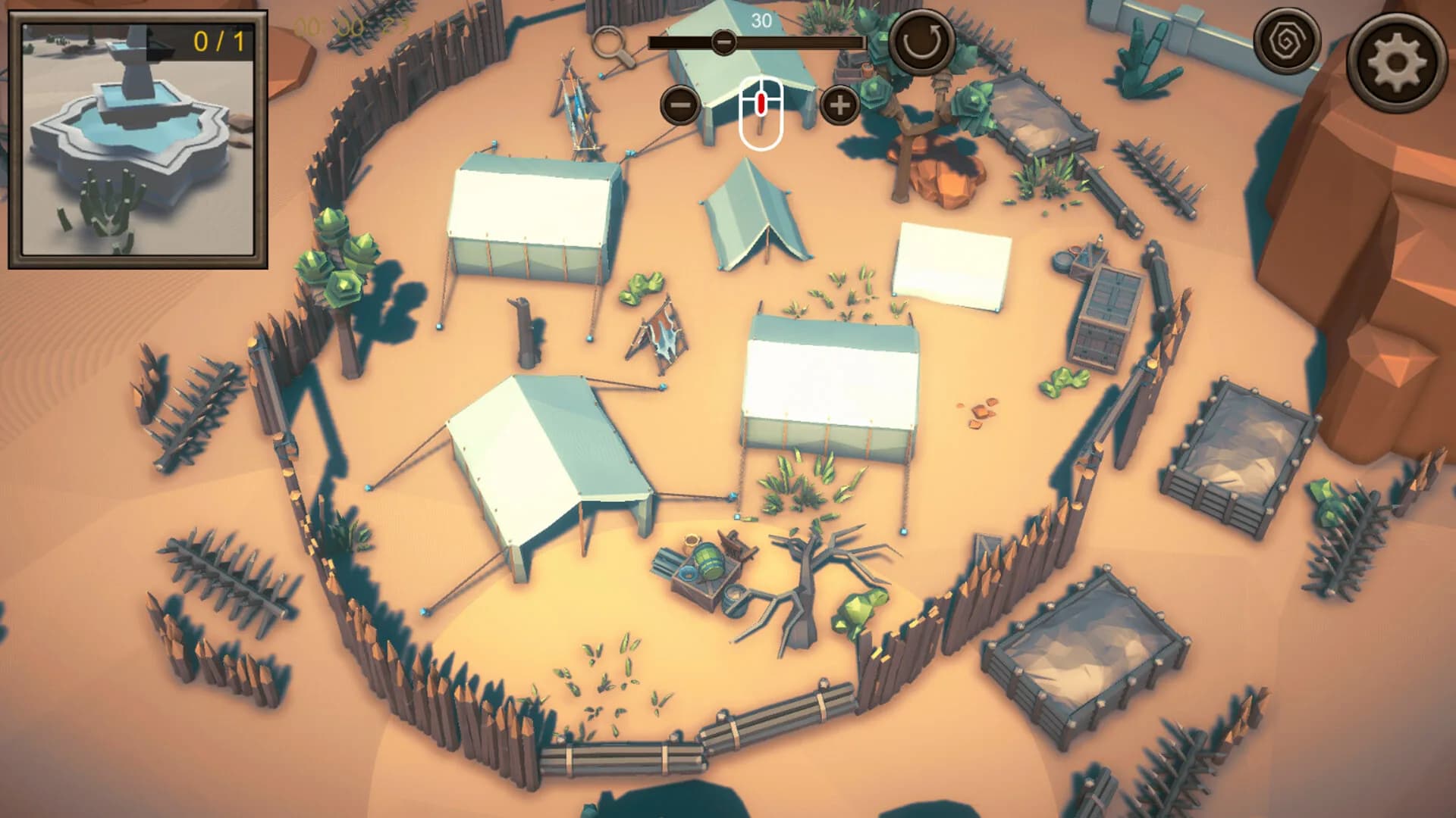 Hidden Western Frontier Top-Down 3D görsel 3
