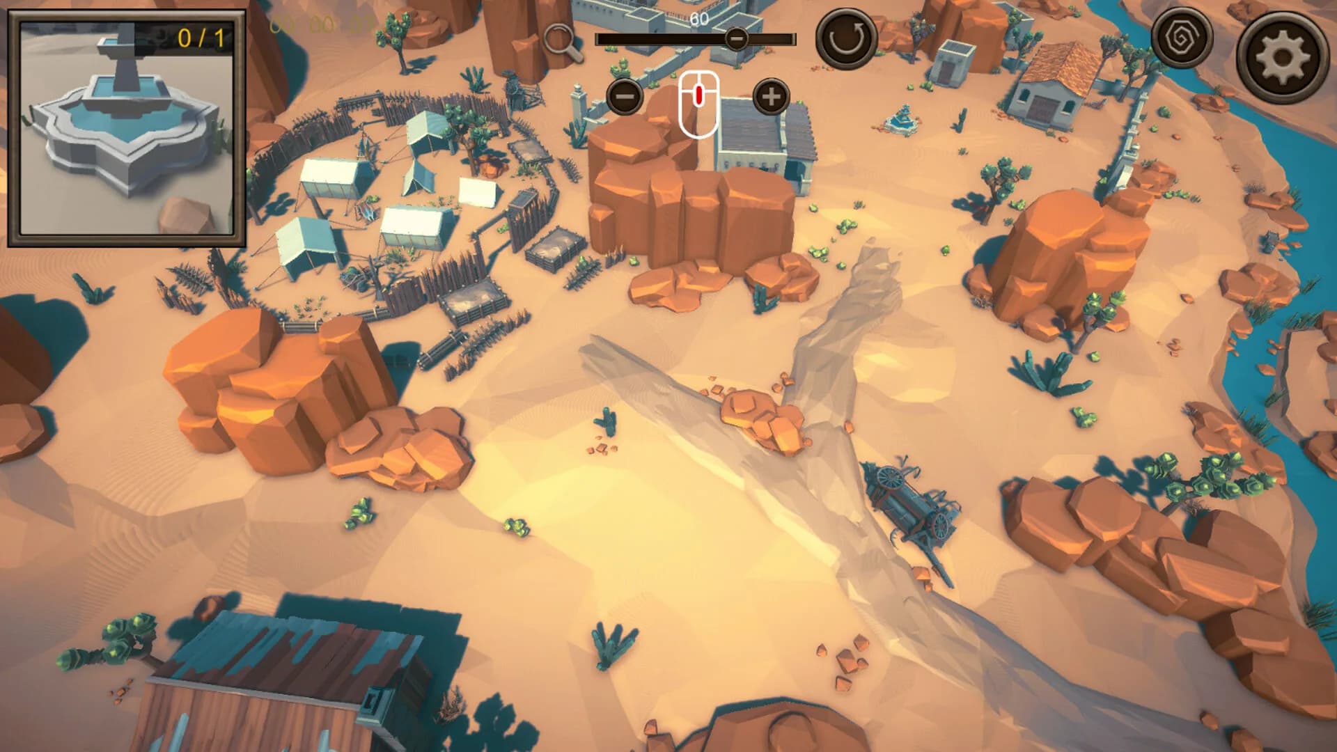 Hidden Western Frontier Top-Down 3D görsel 4