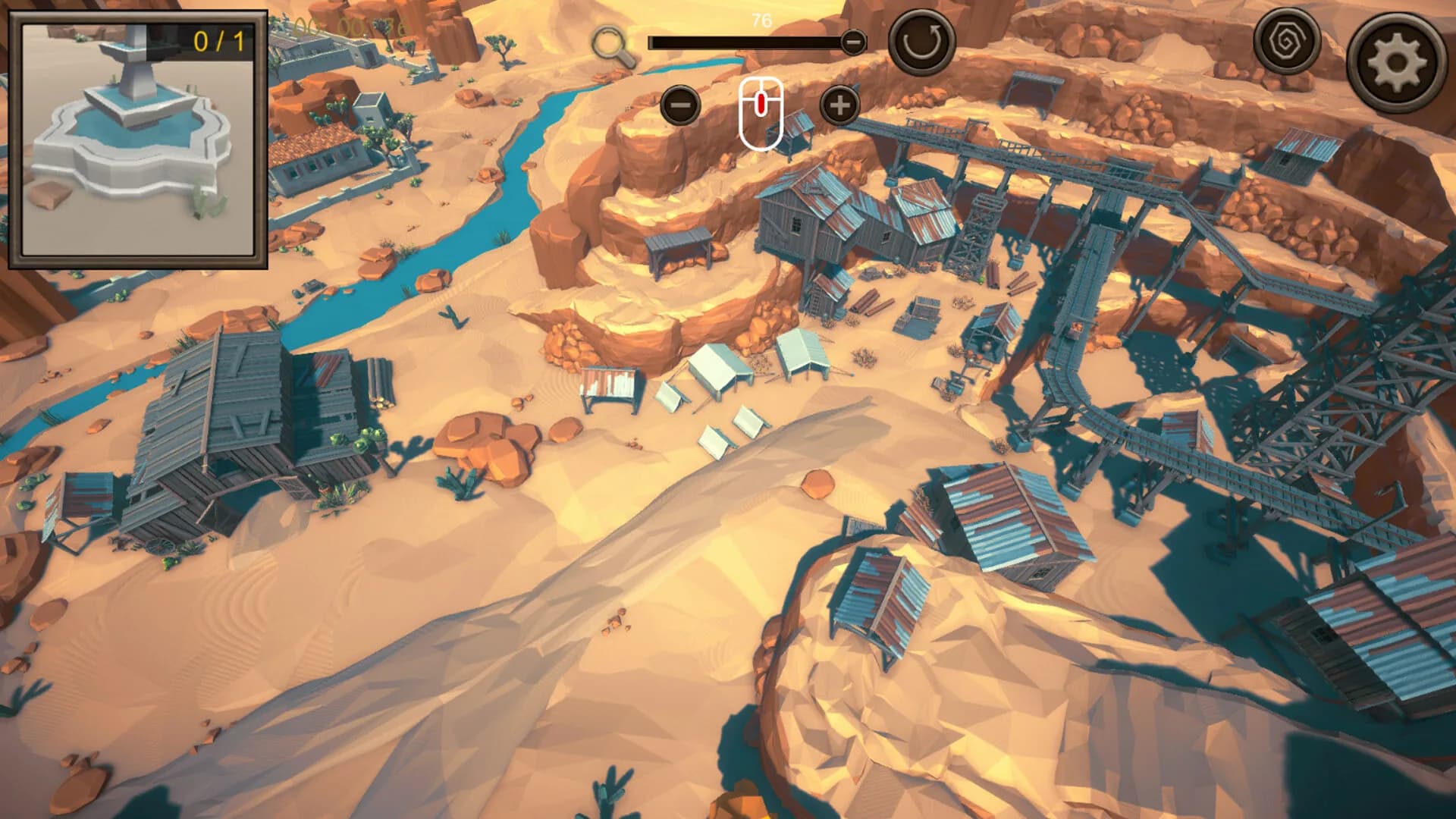 Hidden Western Frontier Top-Down 3D görsel 6