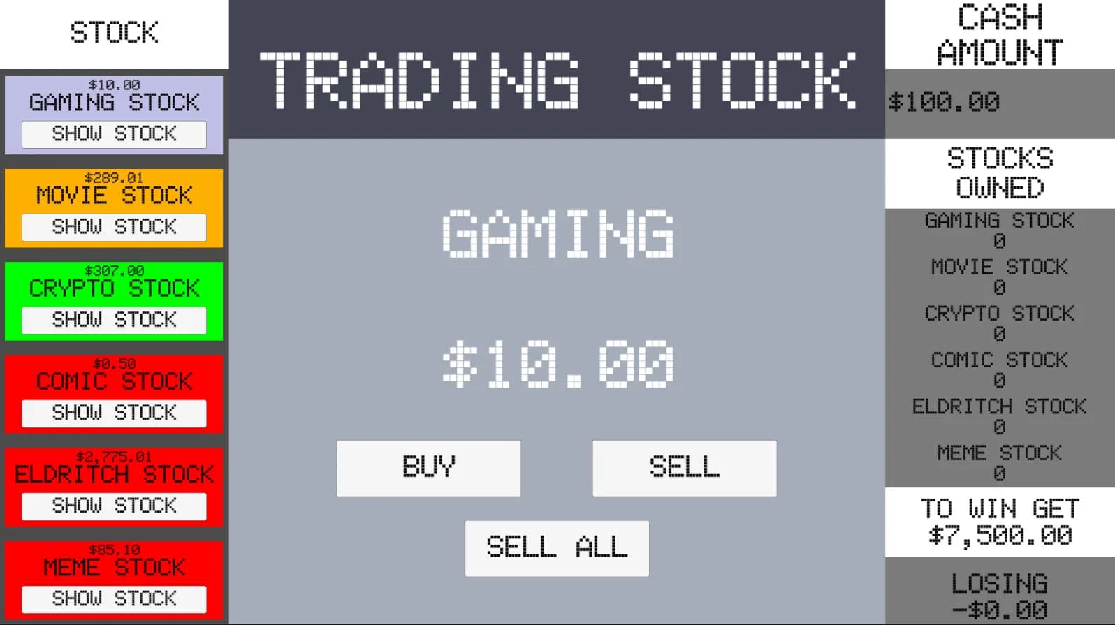 Simple Stock Trading Simulator görsel 2