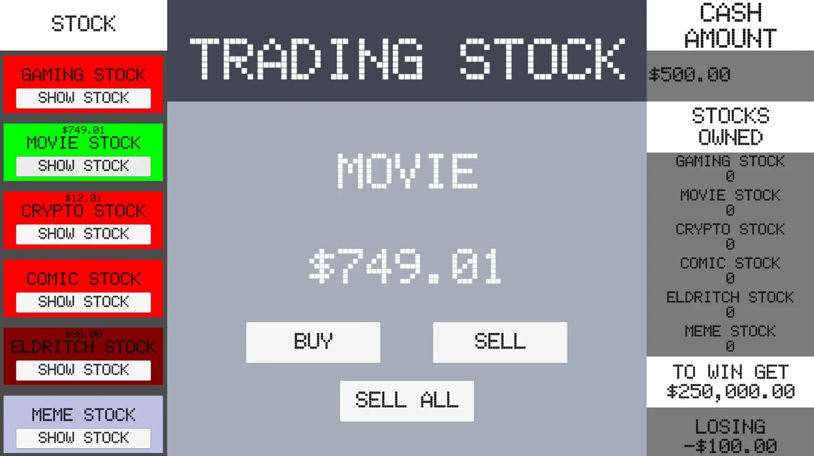 Simple Stock Trading Simulator görsel 3
