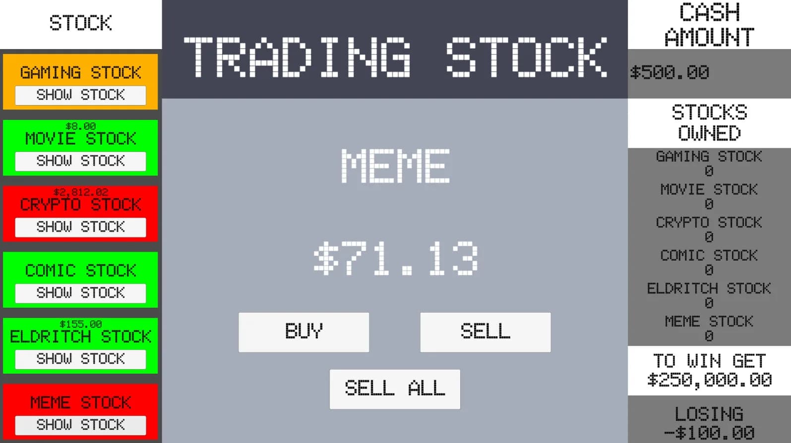 Simple Stock Trading Simulator görsel 4