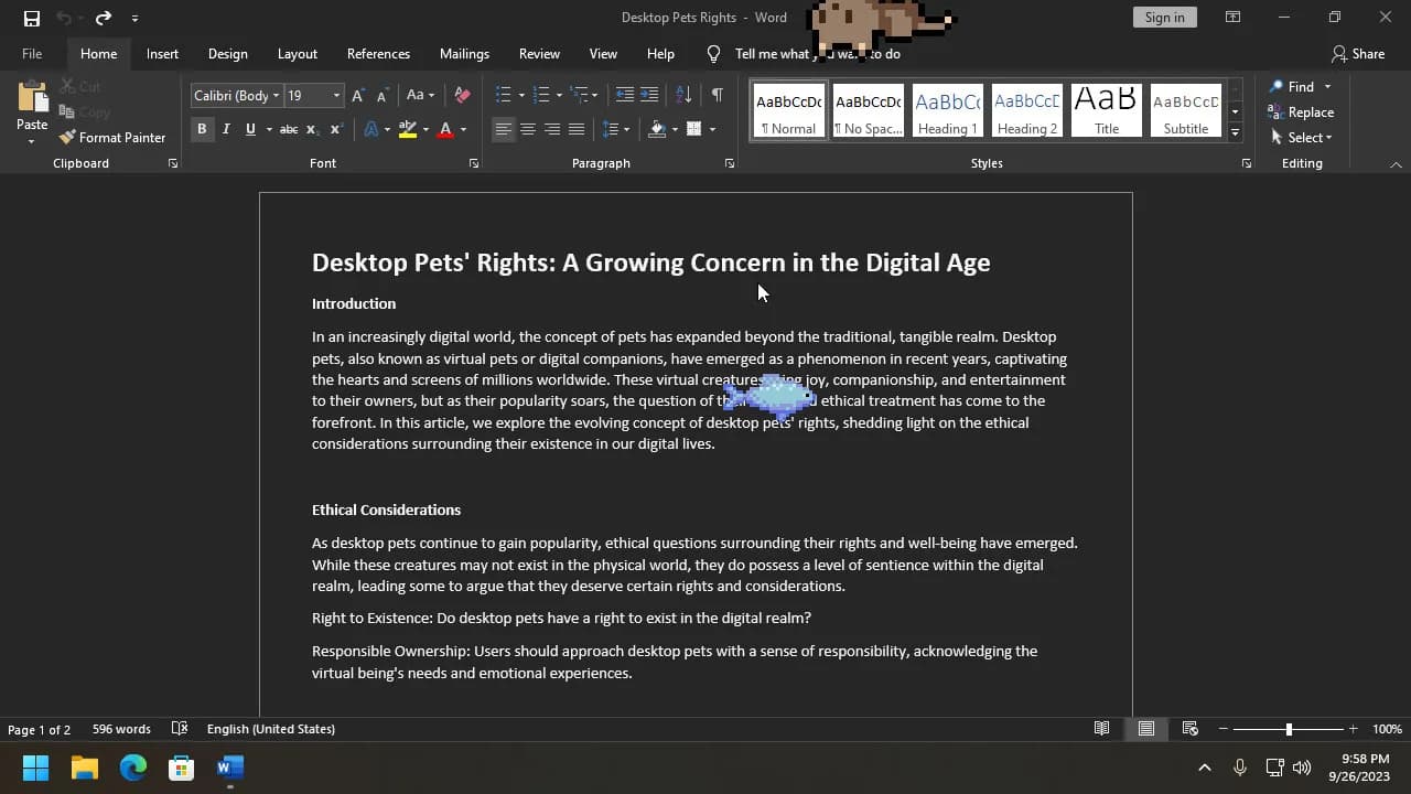 Desktop Pet Project görsel 3