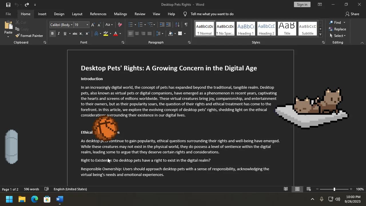Desktop Pet Project görsel 7