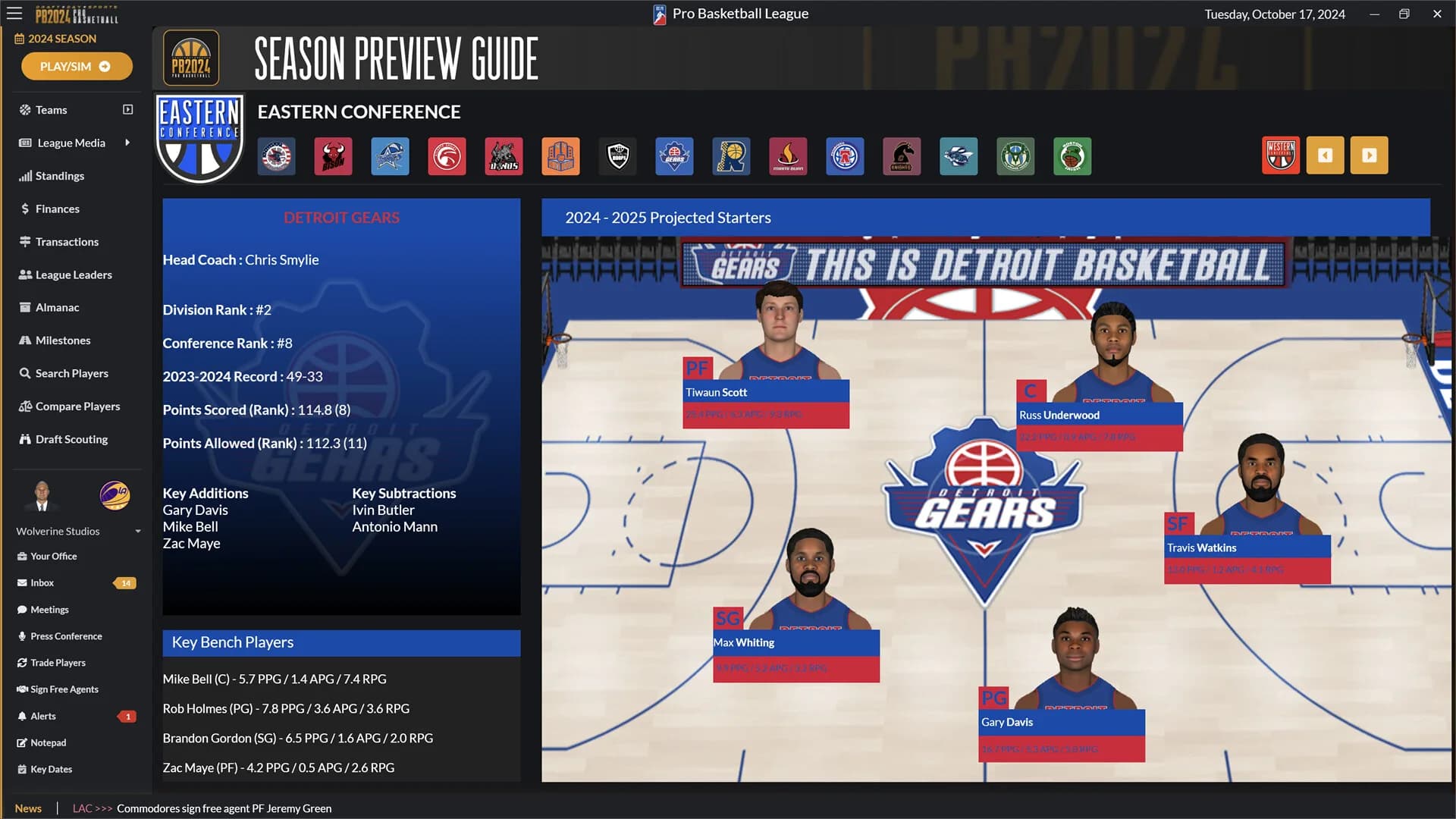 Draft Day Sports: Pro Basketball 2024 görsel 11