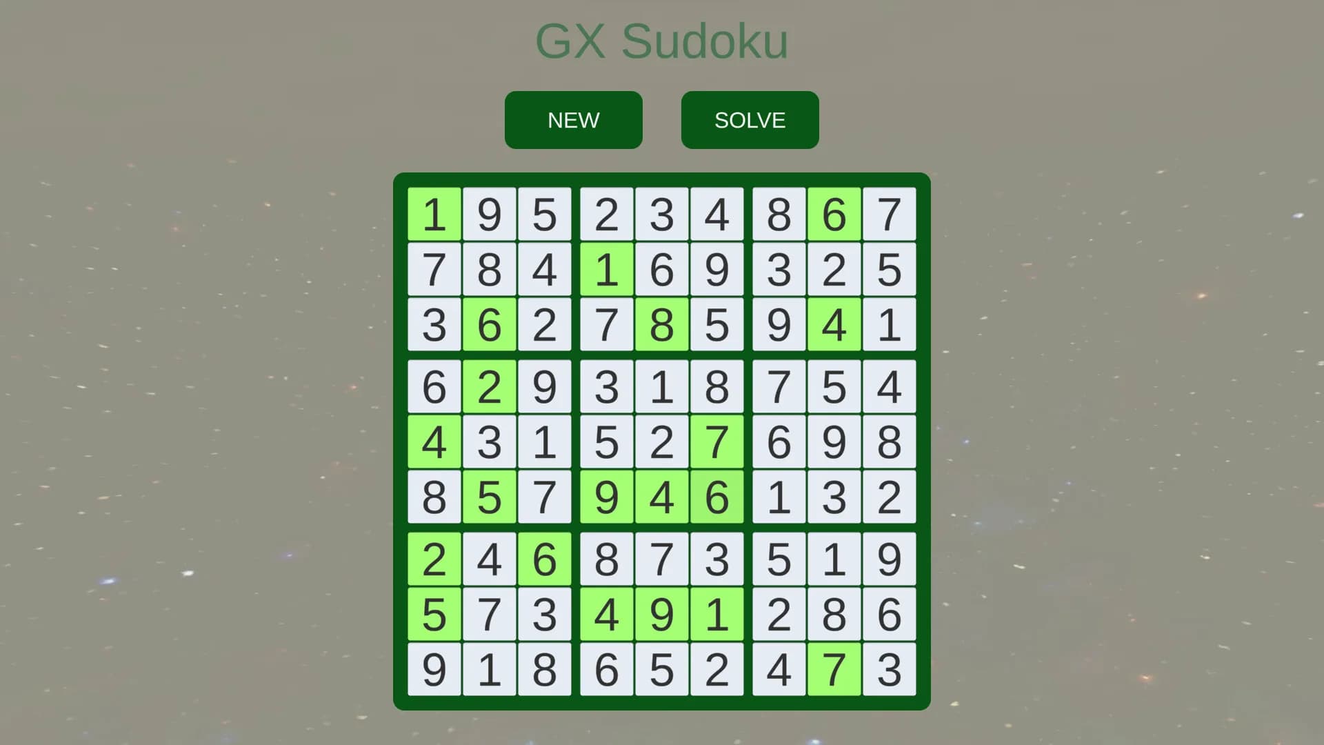 GX  Sudoku görsel 3