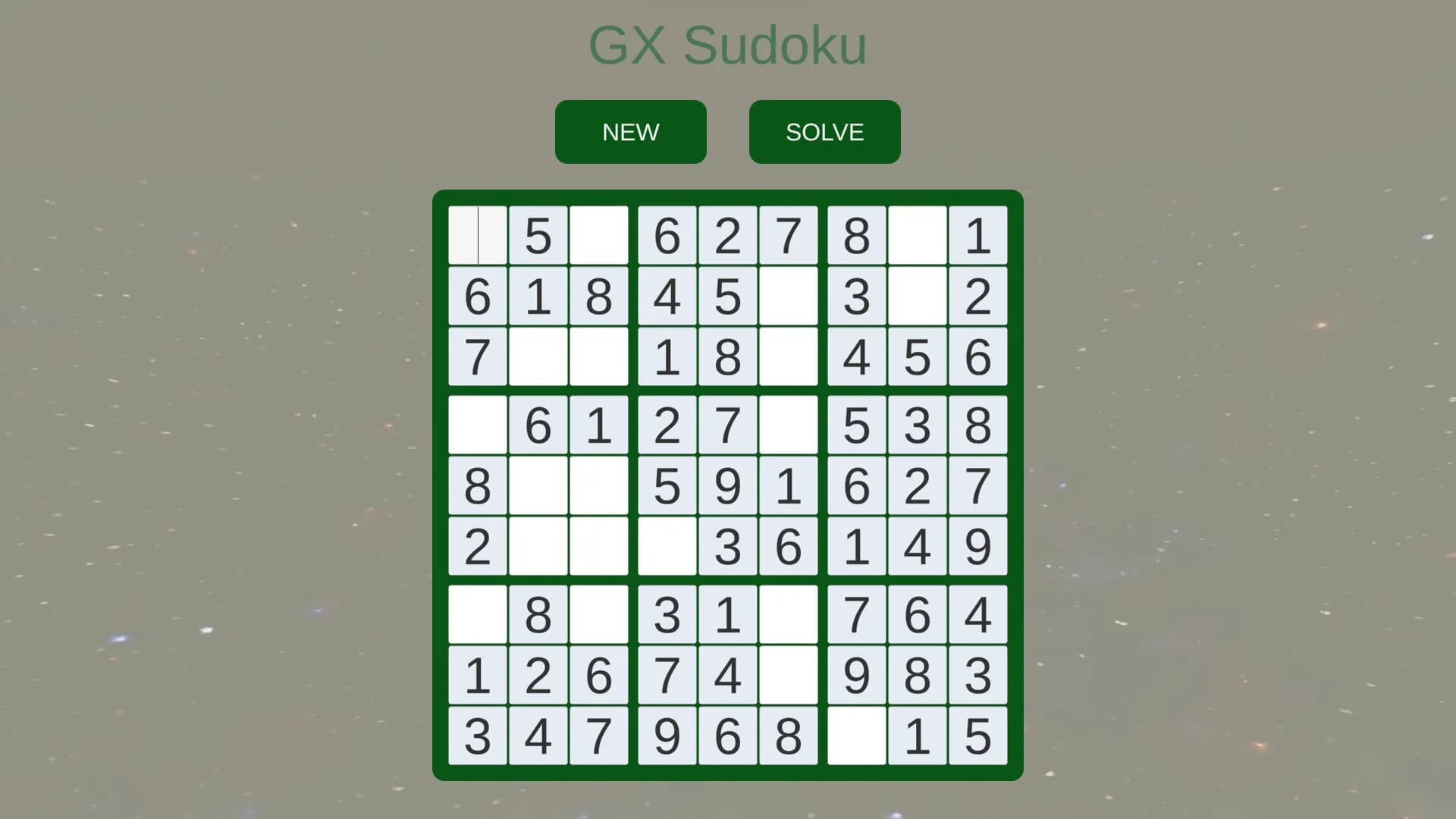 GX  Sudoku görsel 4