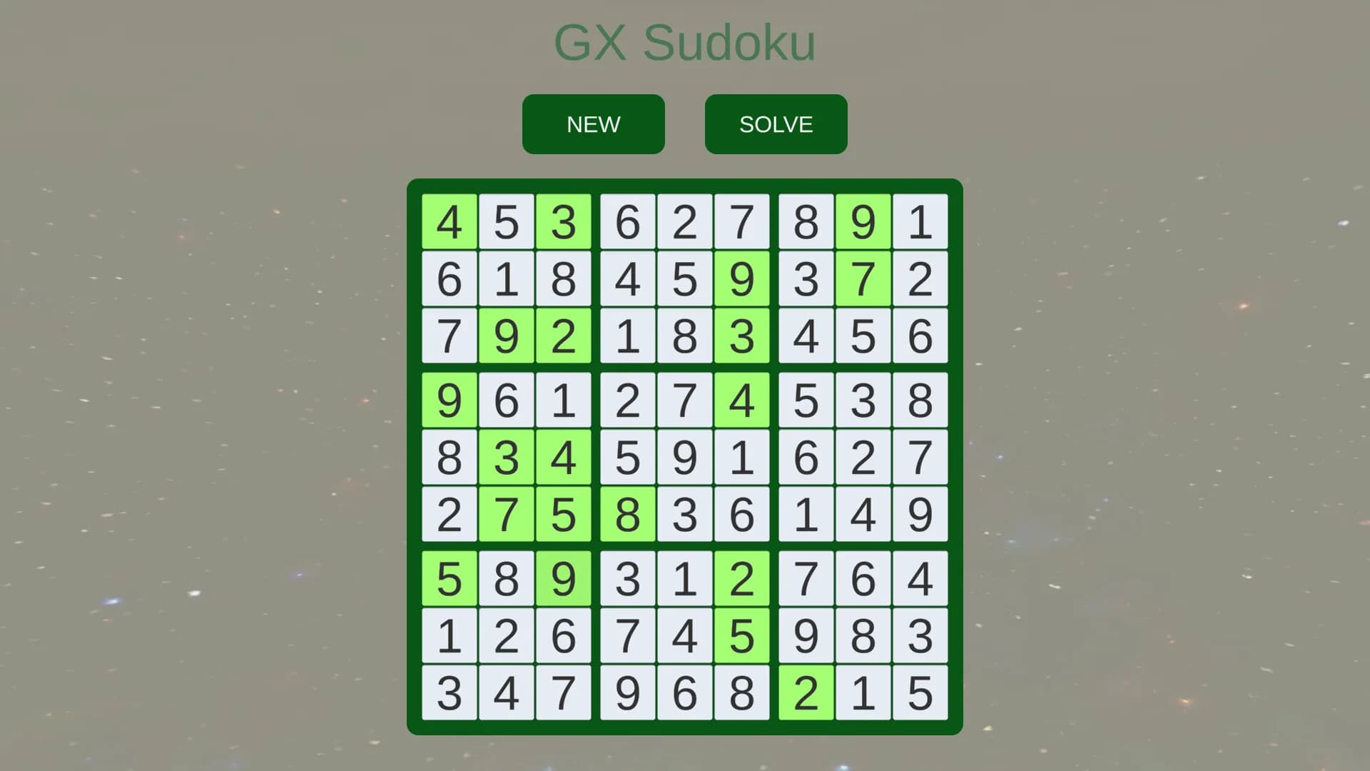 GX  Sudoku görsel 5