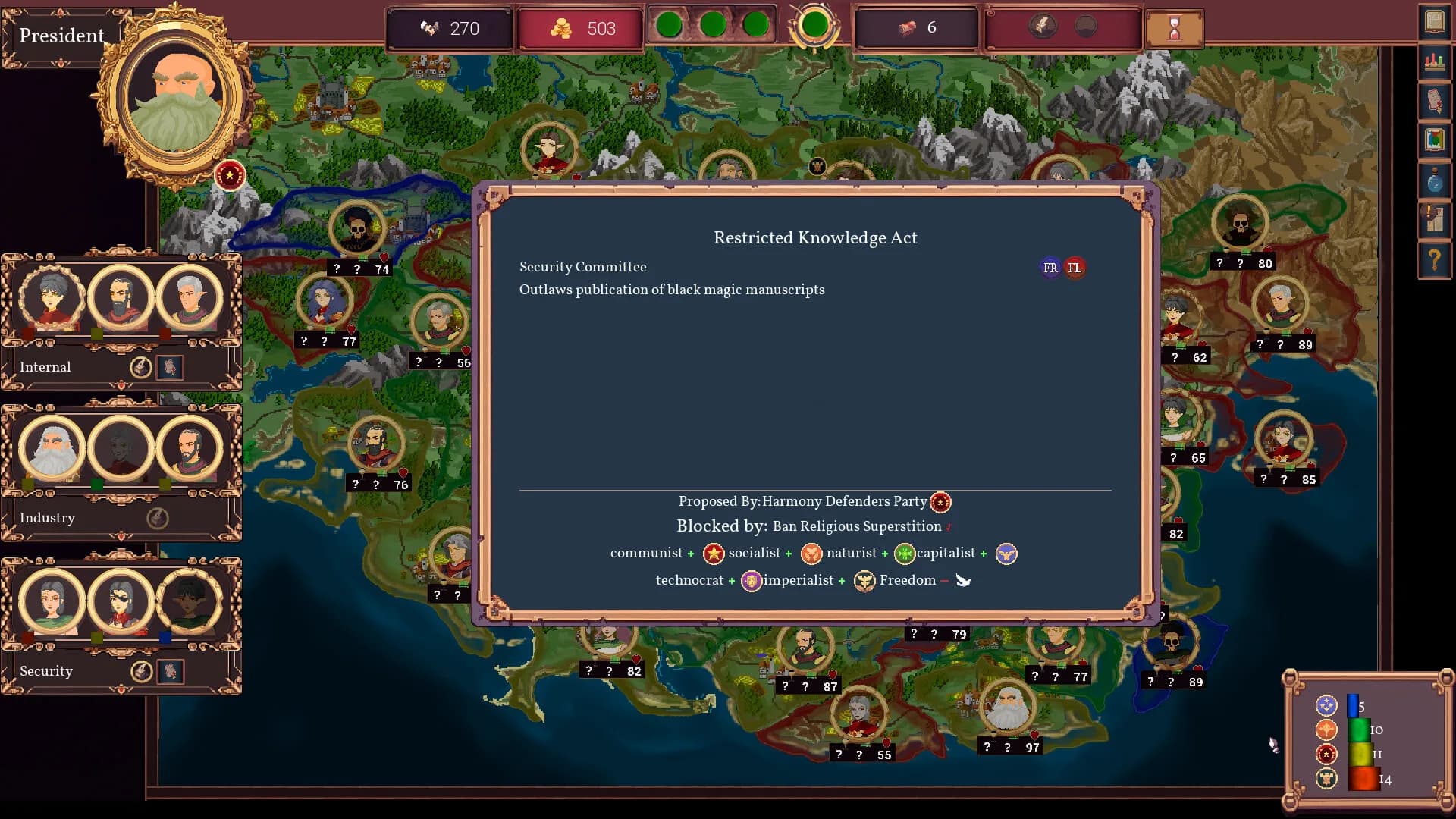 Fantasy Senate Simulator görsel 8