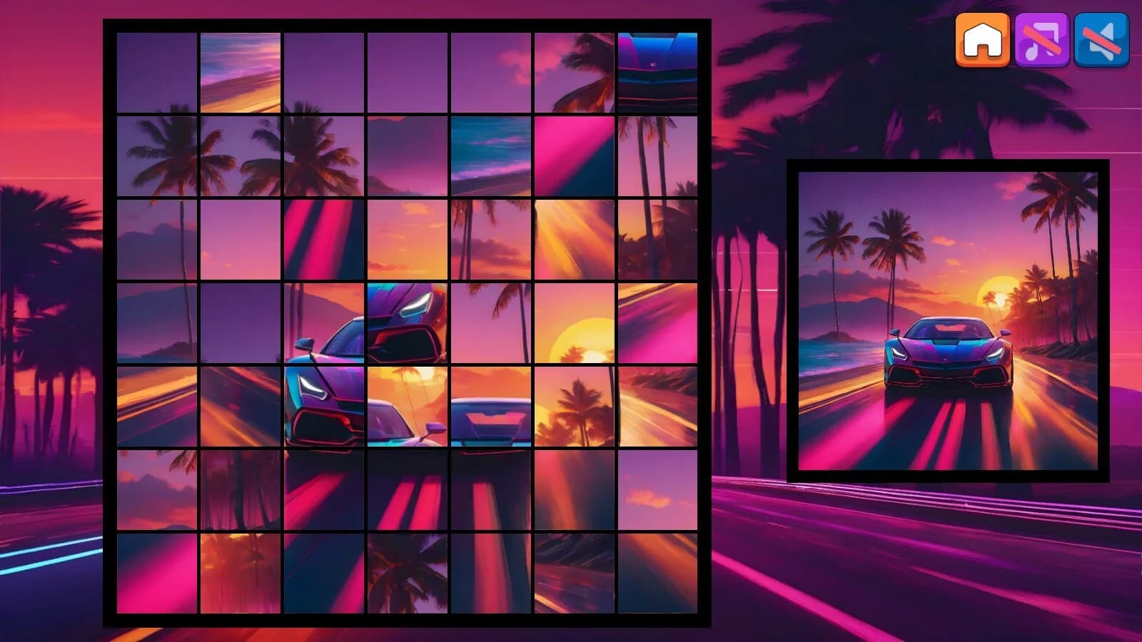 OG Puzzlers: Synthwave Cars görsel 2