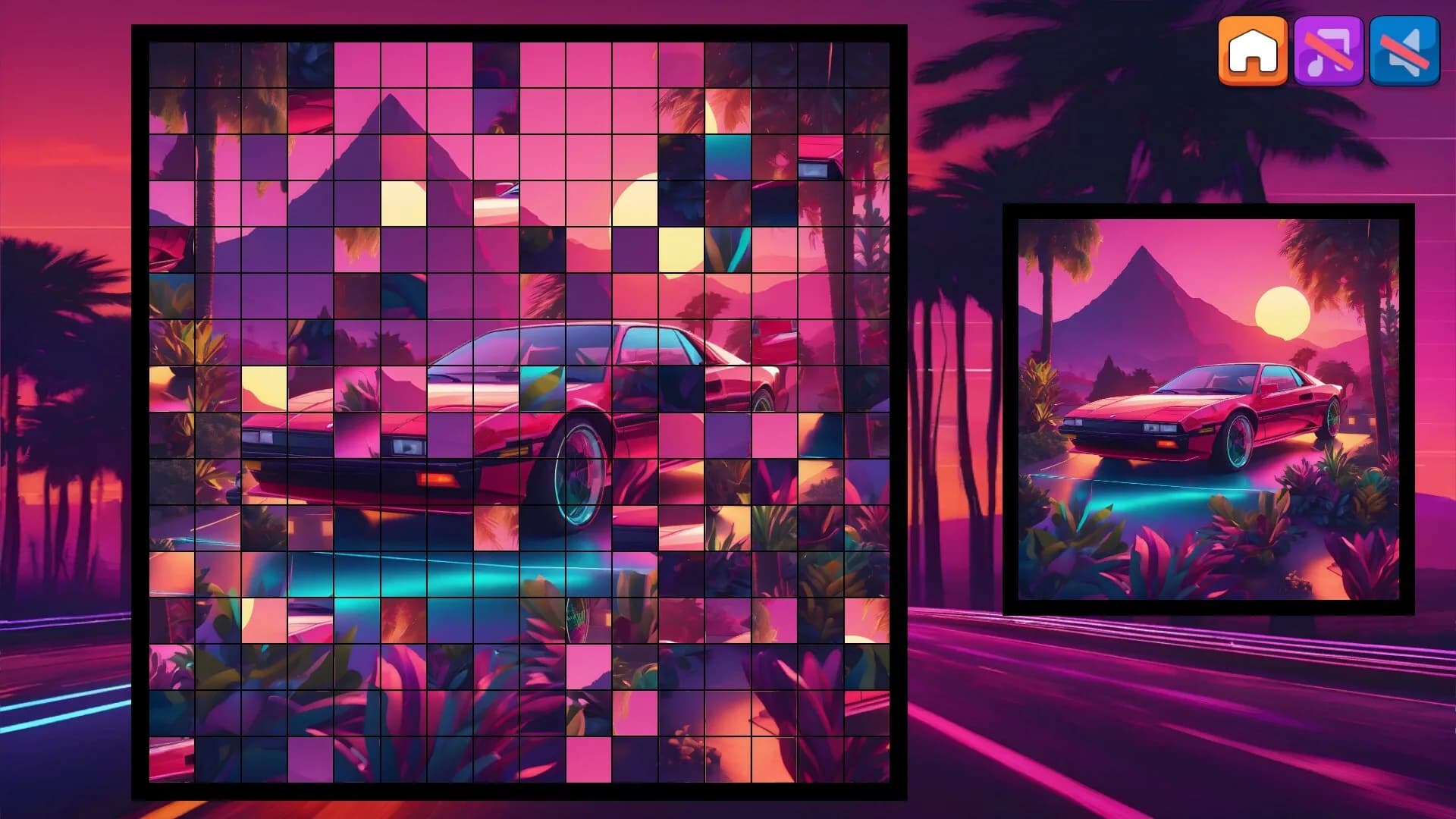 OG Puzzlers: Synthwave Cars görsel 4
