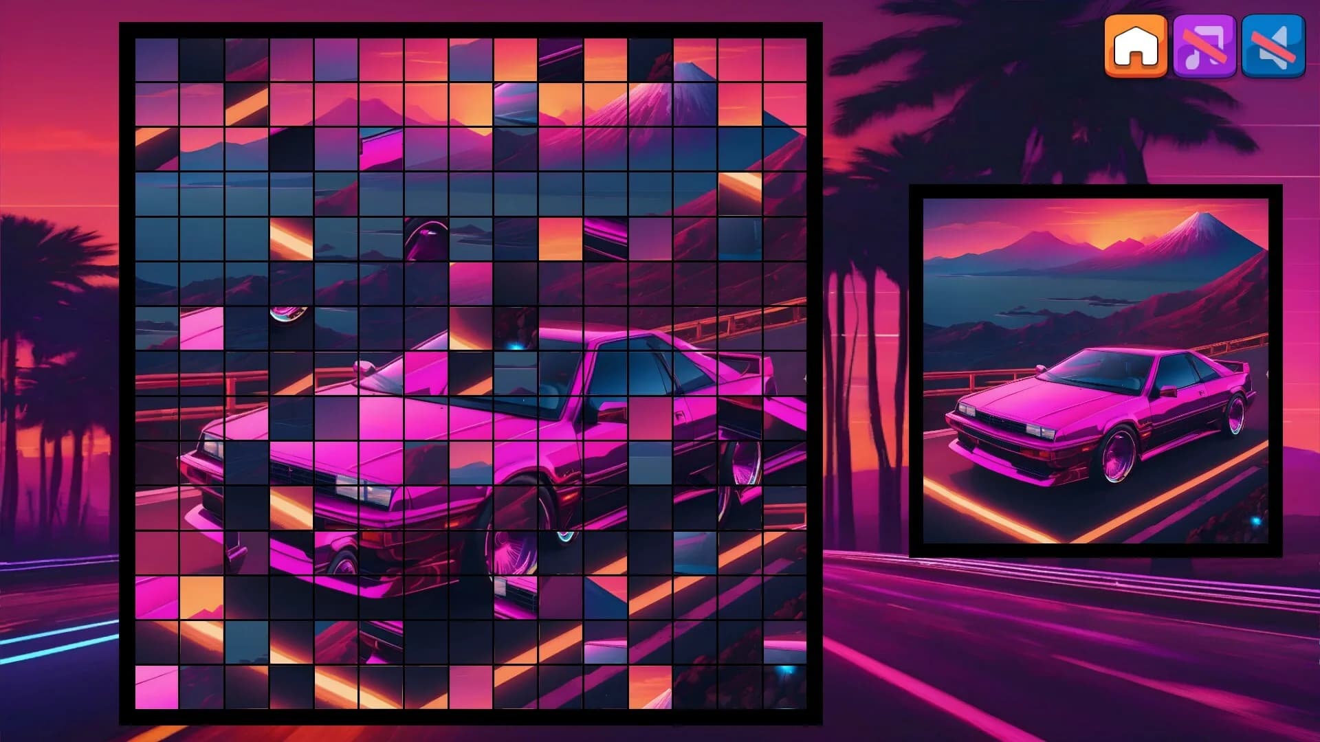 OG Puzzlers: Synthwave Cars görsel 5