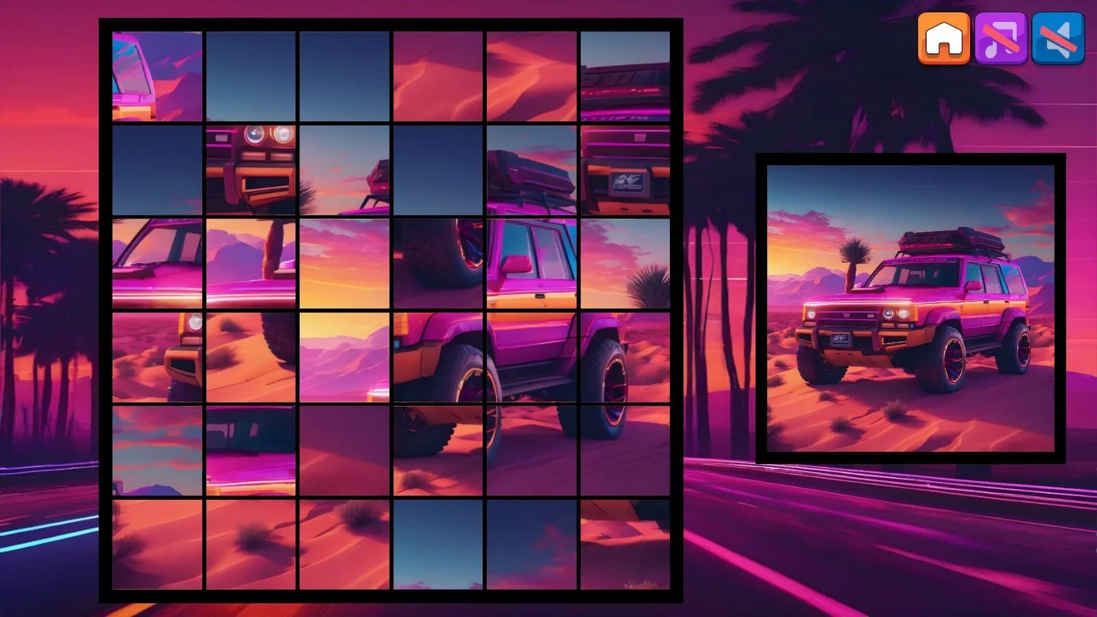 OG Puzzlers: Synthwave Cars görsel 6