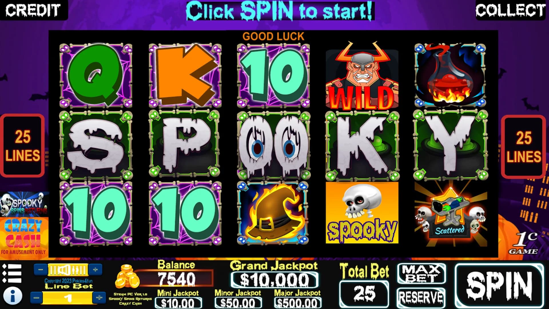 Spooky Spins Returns : Crazy Cash Edition - Slots görsel 2