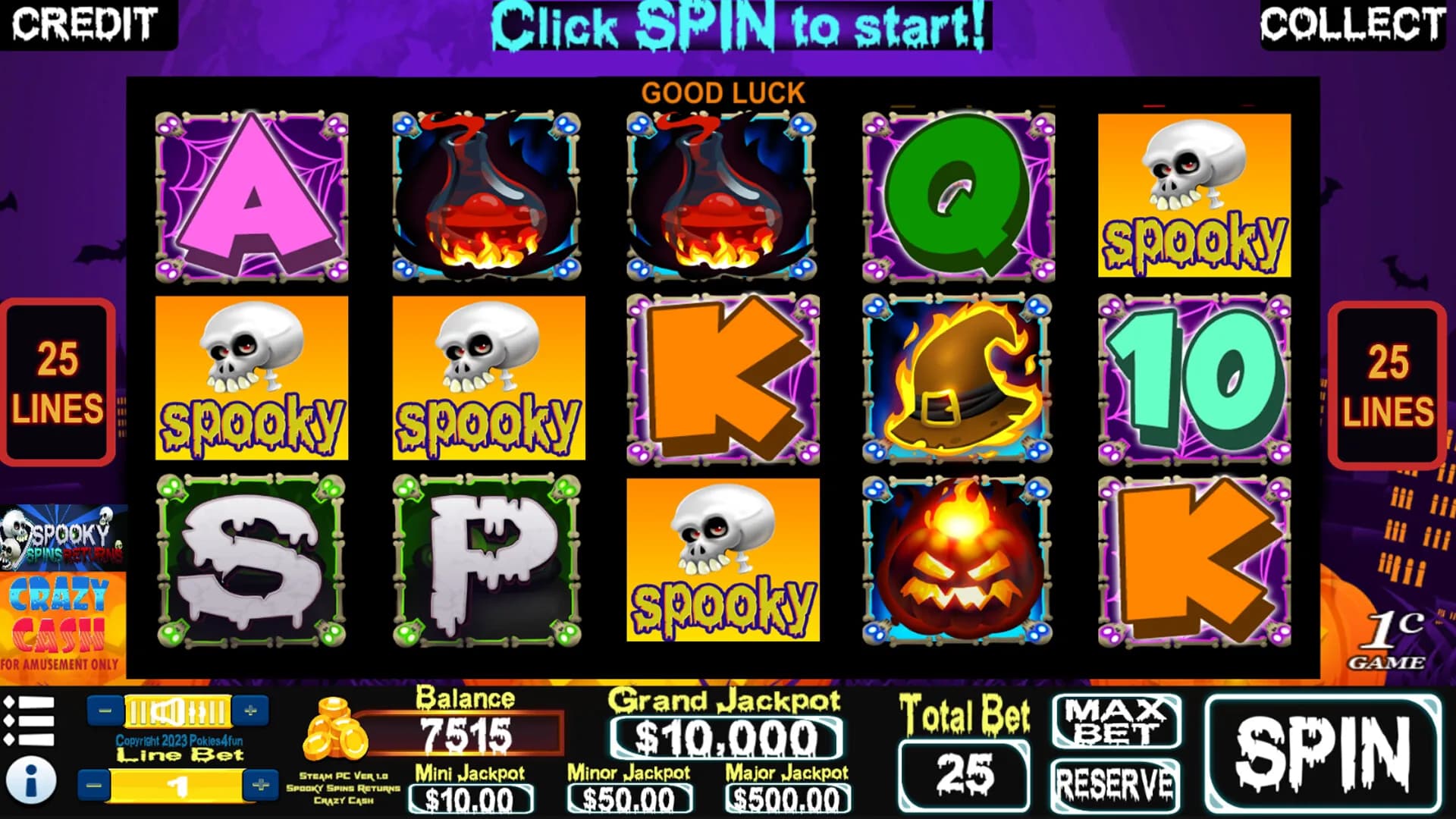 Spooky Spins Returns : Crazy Cash Edition - Slots görsel 3