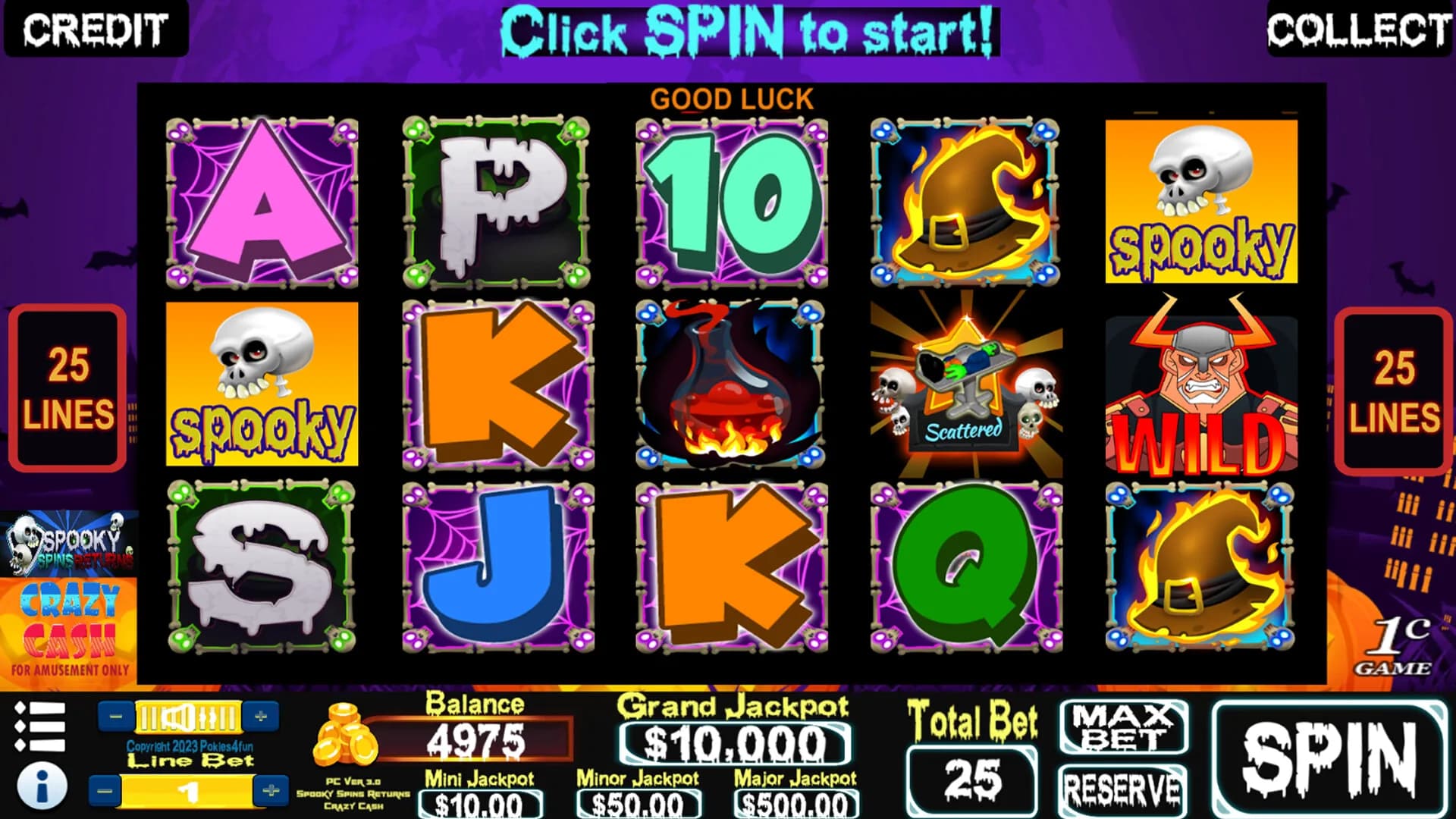 Spooky Spins Returns : Crazy Cash Edition - Slots görsel 4