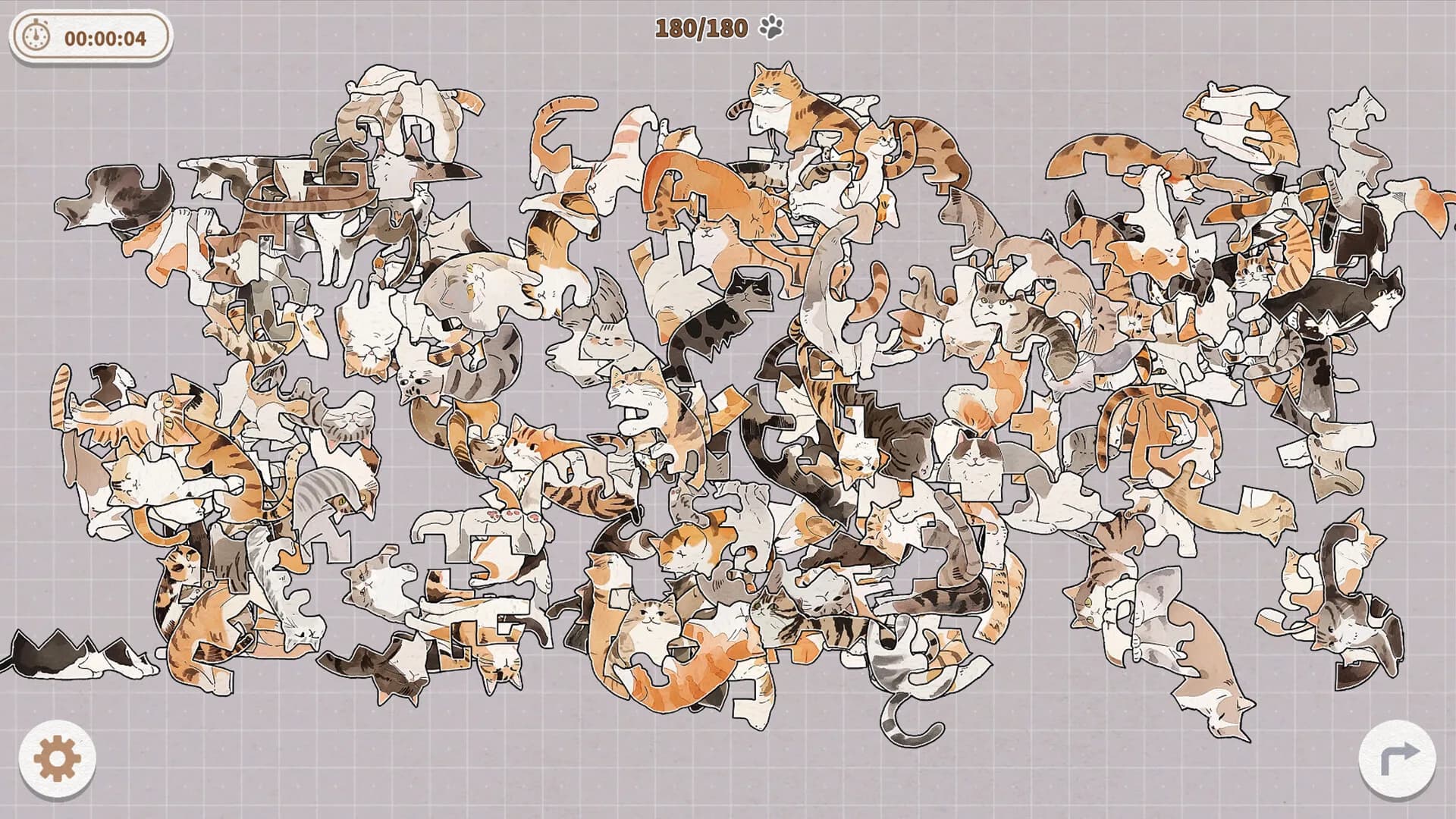 Cats Huddled Together 挤在一起的猫猫们 görsel 5
