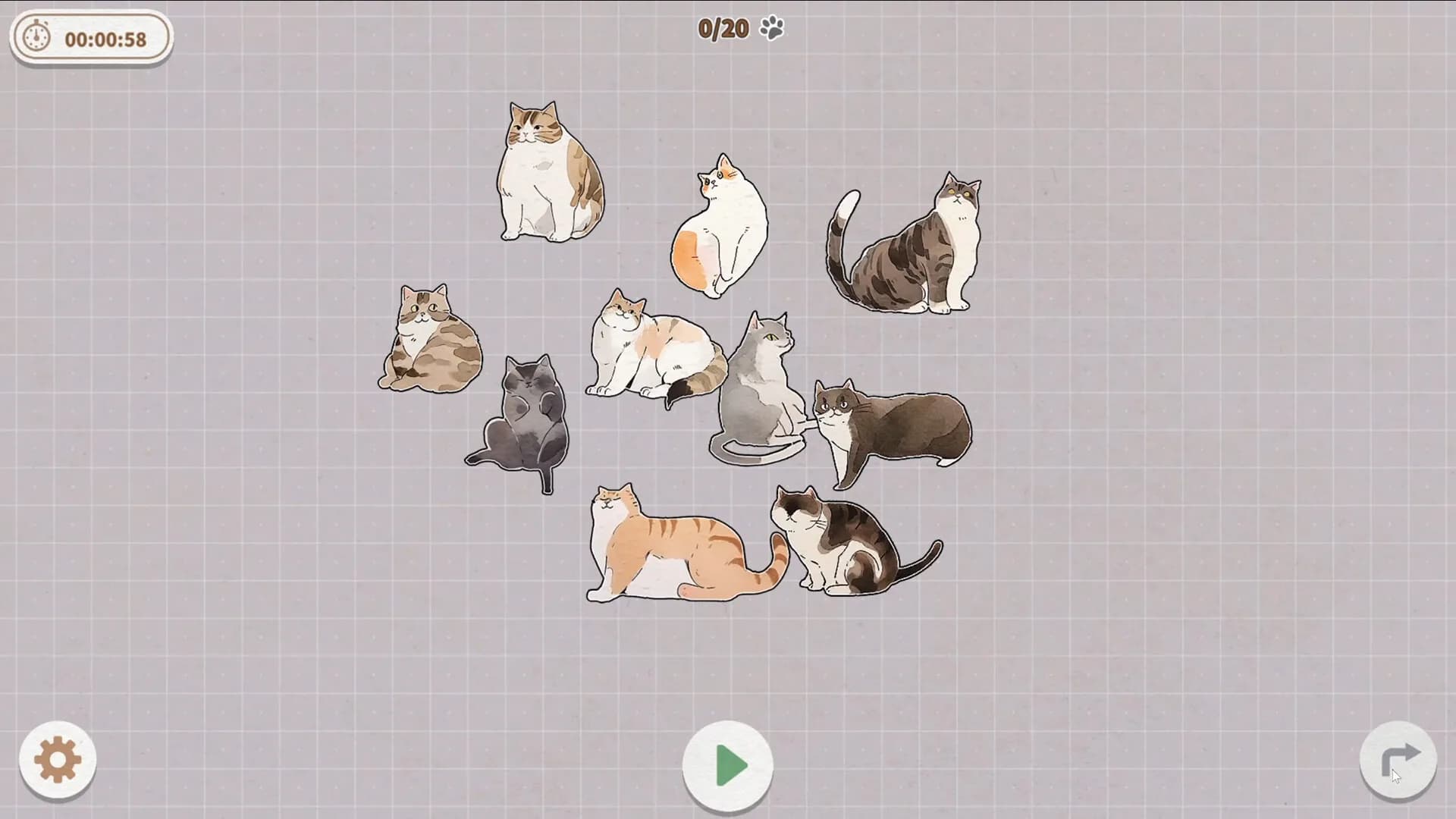 Cats Huddled Together 挤在一起的猫猫们 görsel 6
