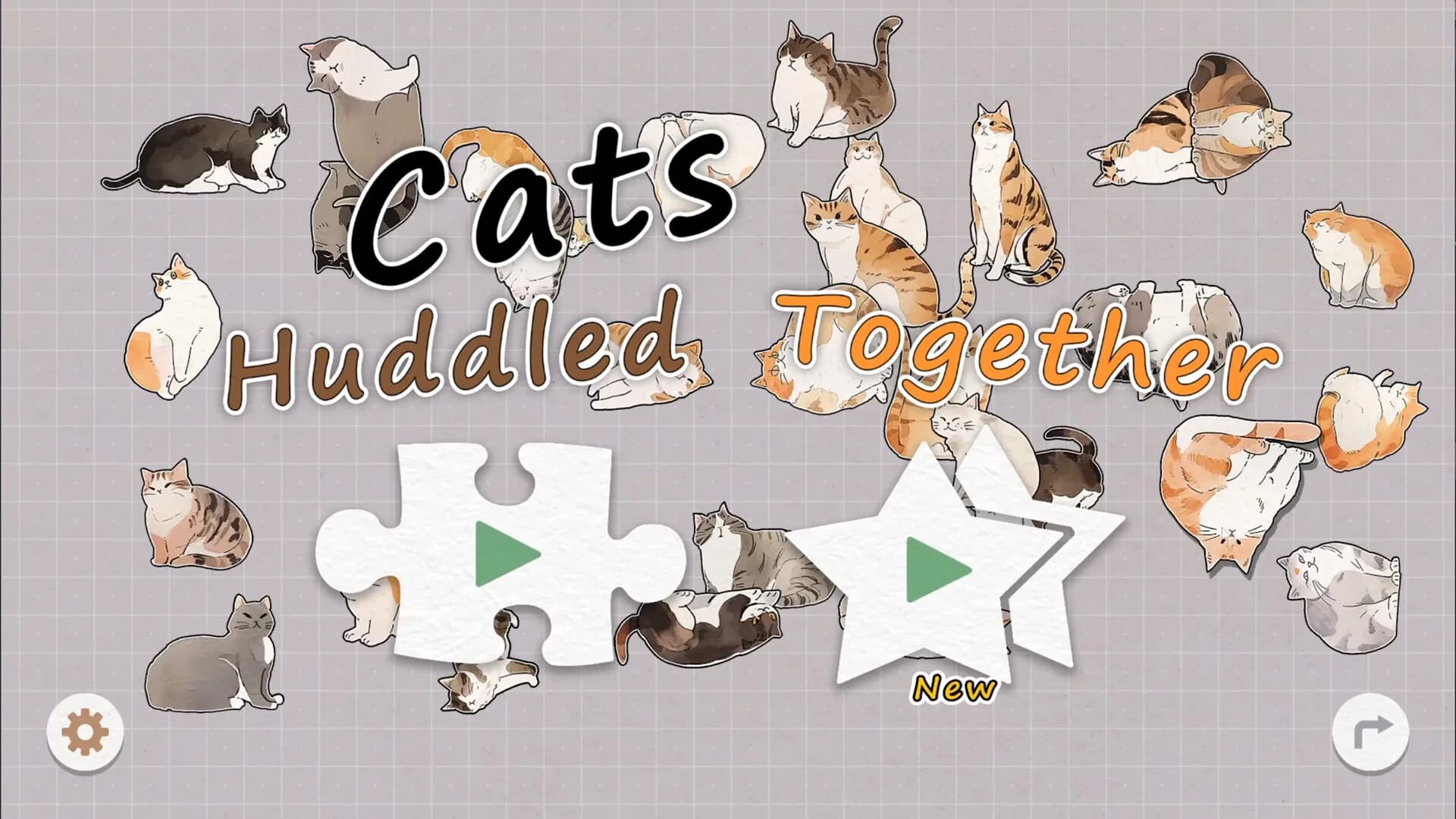 Cats Huddled Together 挤在一起的猫猫们 görsel 7
