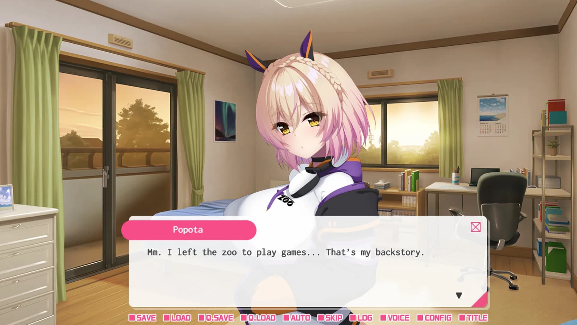 My oshi vtuber jumped through the screen and now we're living together: Chill and vibey beast girl game streamer görsel 3