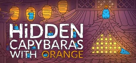 Hidden Capybaras with Orange görsel 1