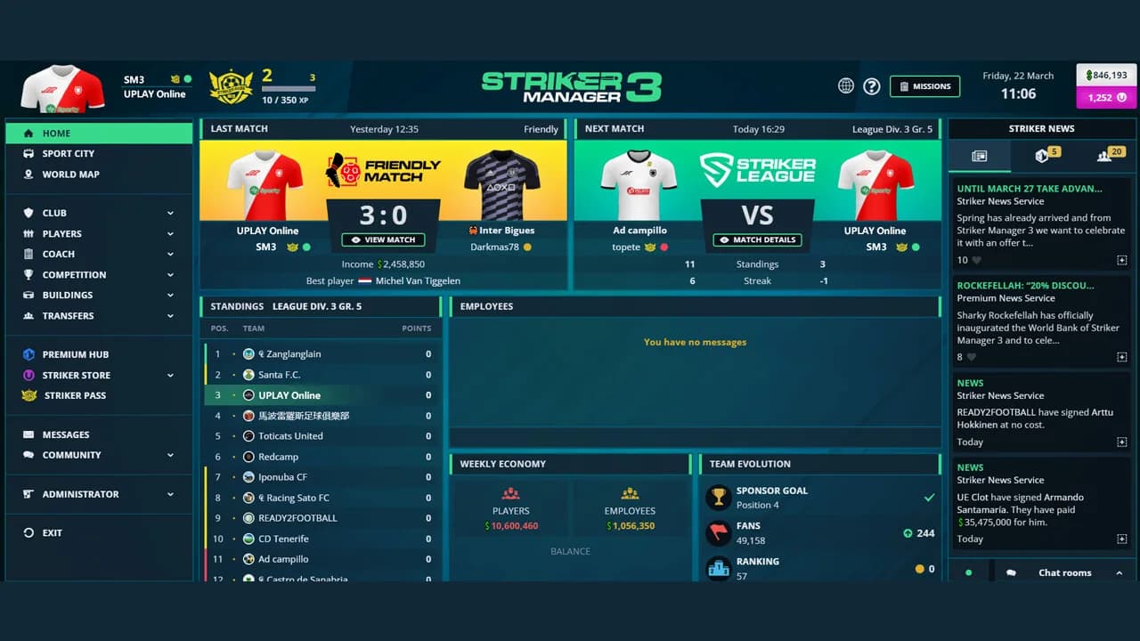 Striker Manager 3 - Online Football Manager görsel 2