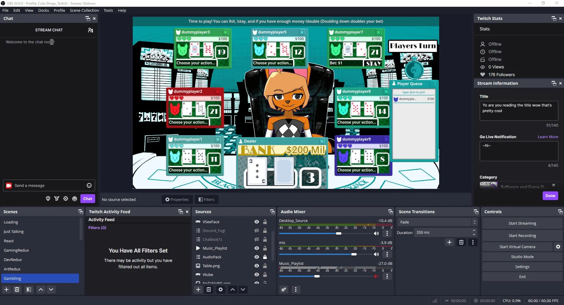 Cole Dingo's Vtuber Blackjack görsel 6