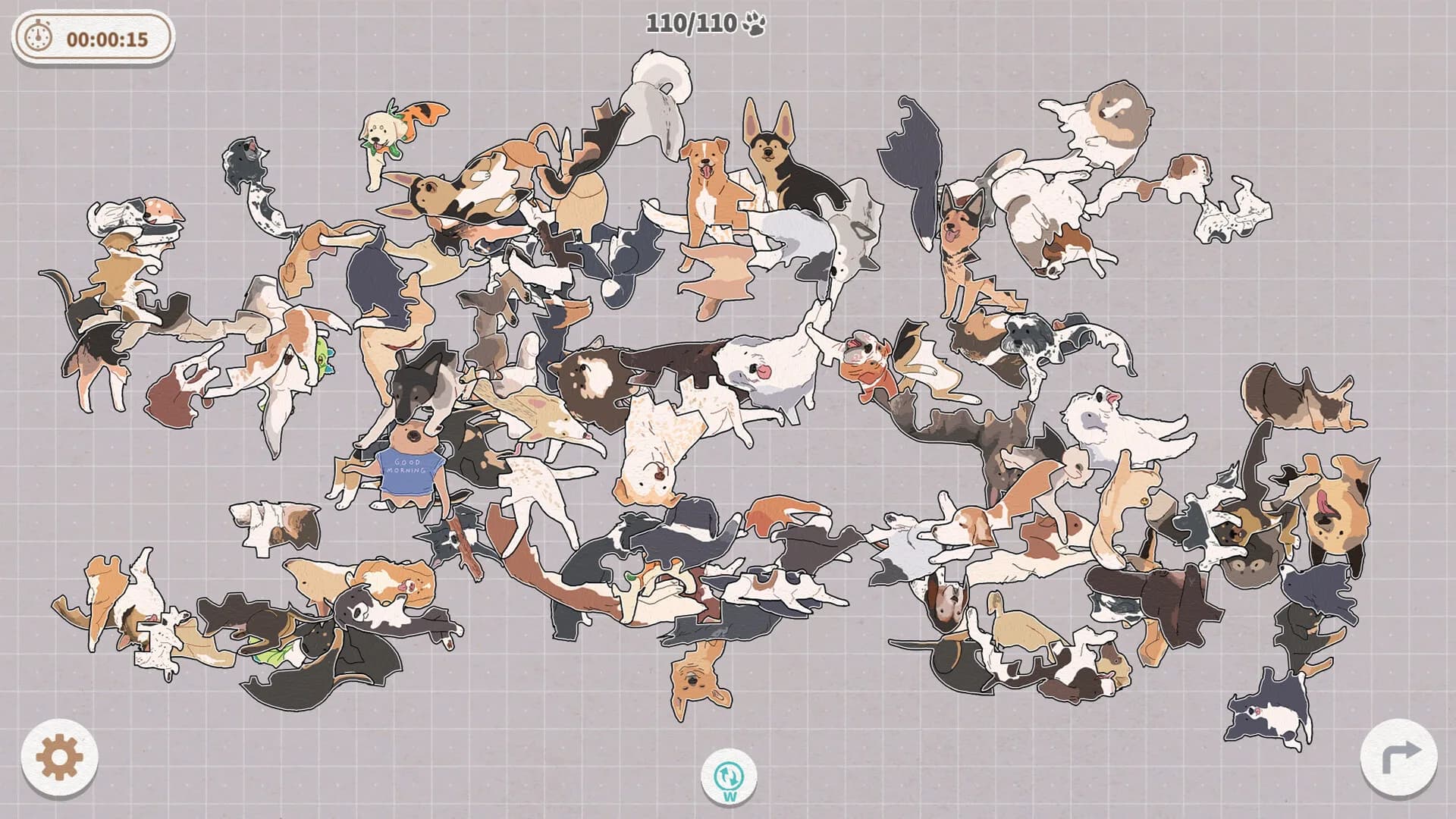 Dogs Huddled Together 挤在一起的狗狗们 görsel 3