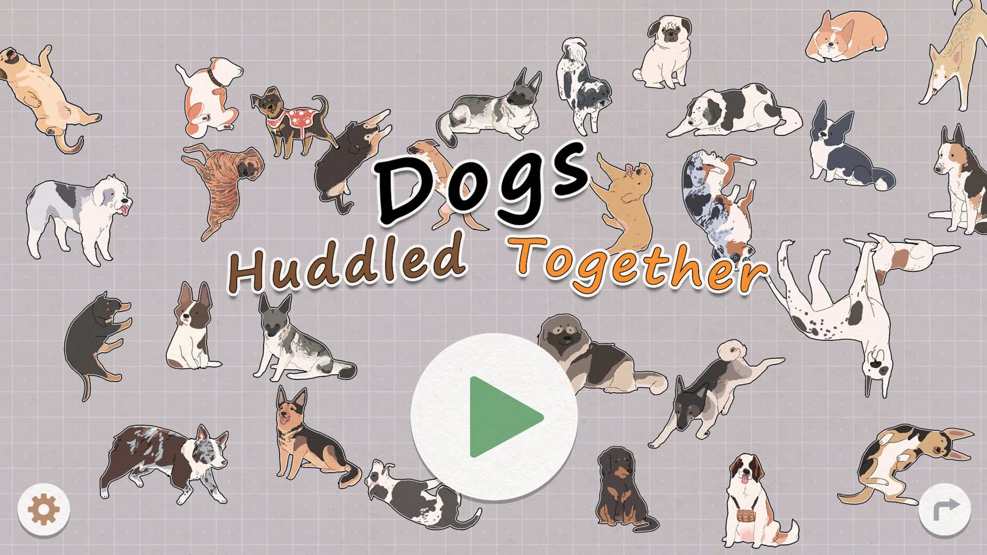 Dogs Huddled Together 挤在一起的狗狗们 görsel 8