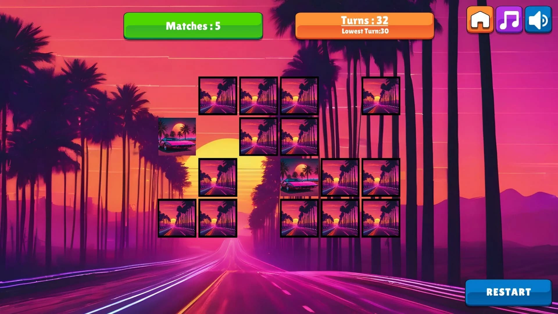 OG Memory: Synthwave Cars görsel 6