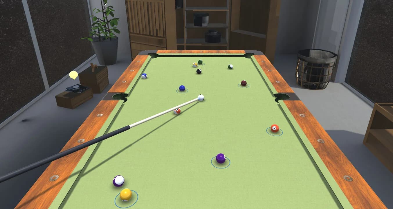 Pocketing the ball-Billiards Simulator - 8 ball- 3D pool görsel 4