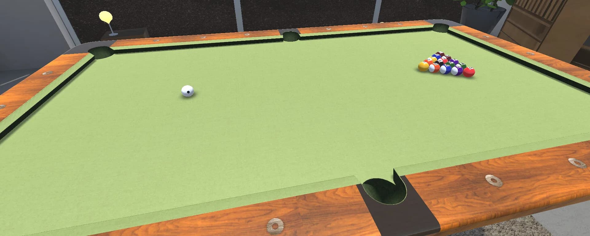 Pocketing the ball-Billiards Simulator - 8 ball- 3D pool görsel 8