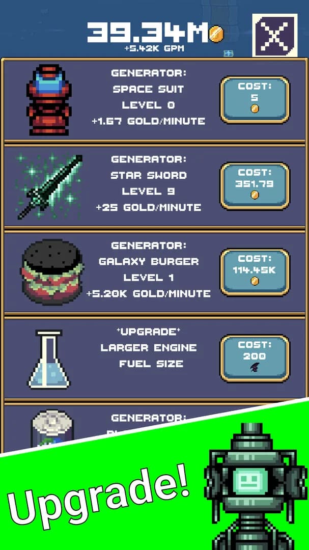 Idle Space Force: Retro Clicker görsel 2