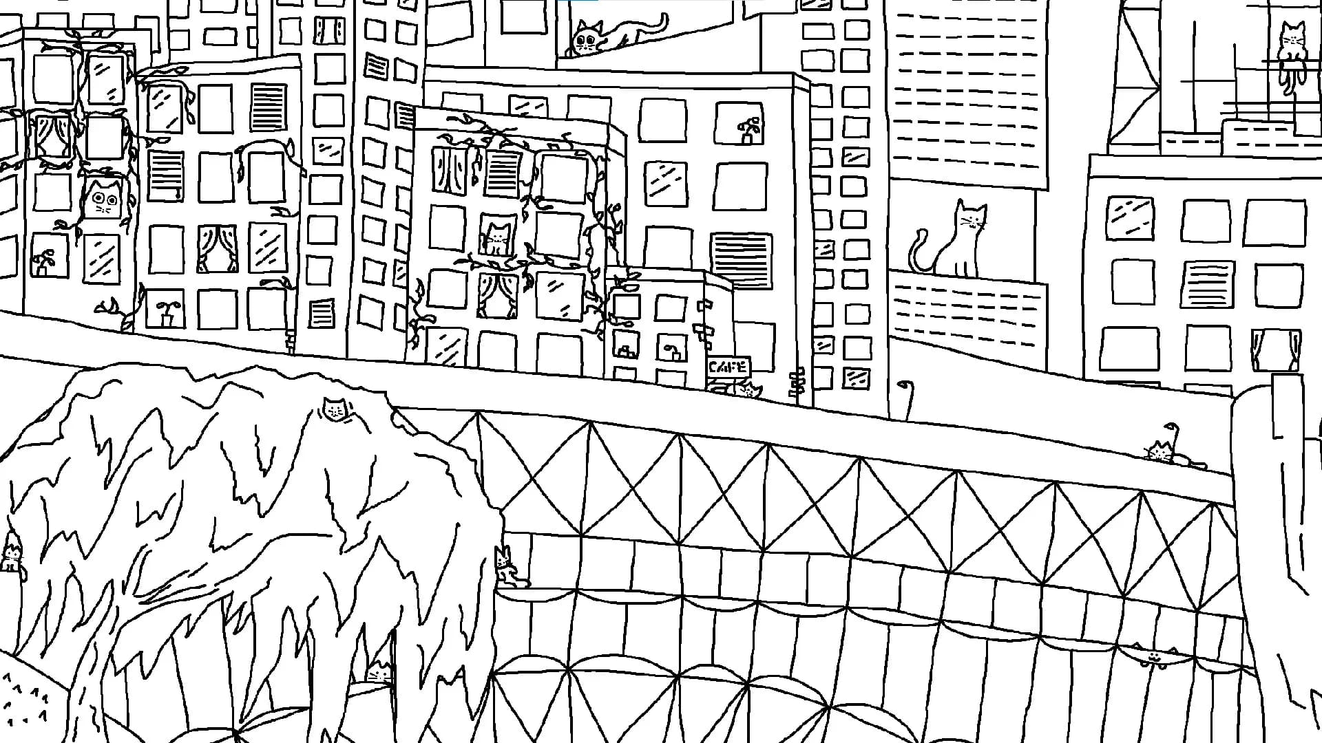 Looking For Cats In a Badly Drawn City görsel 4