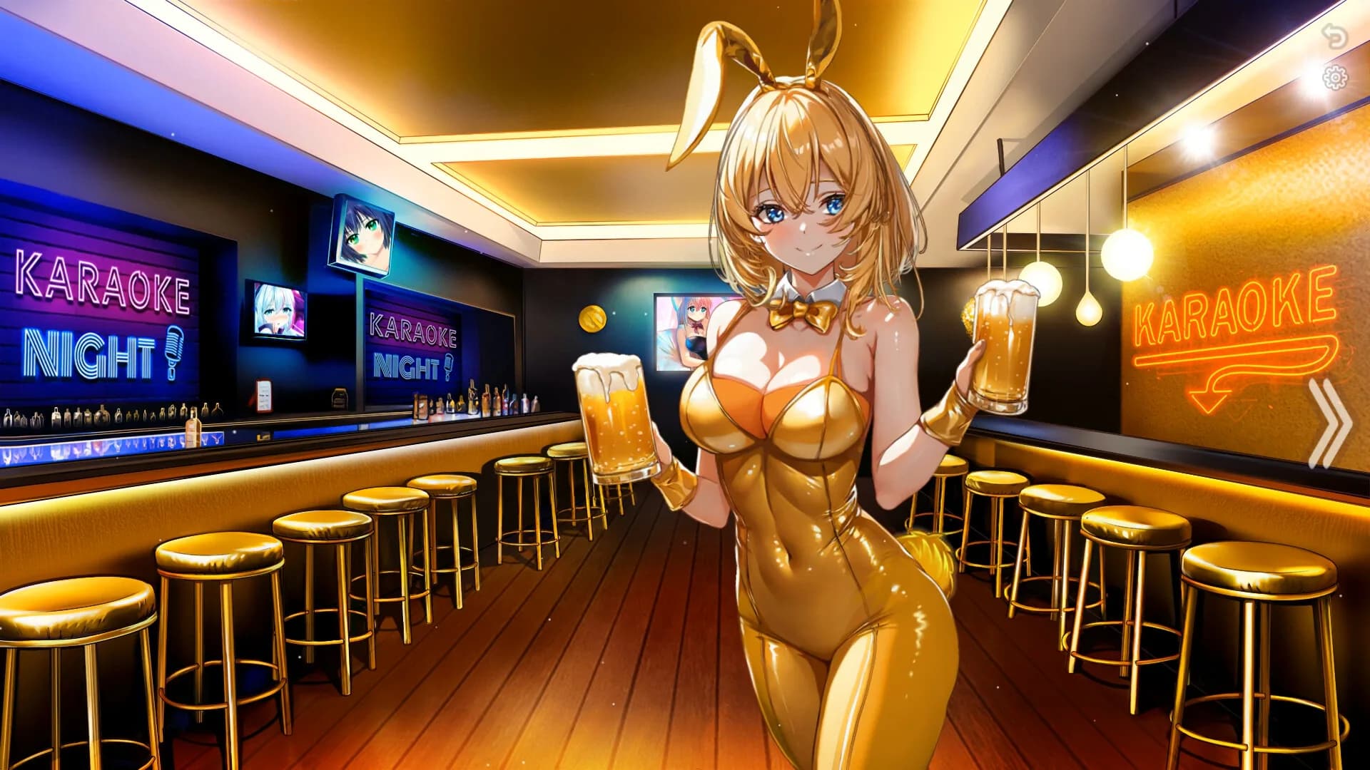 Bunny-girl with Golden tummy görsel 3