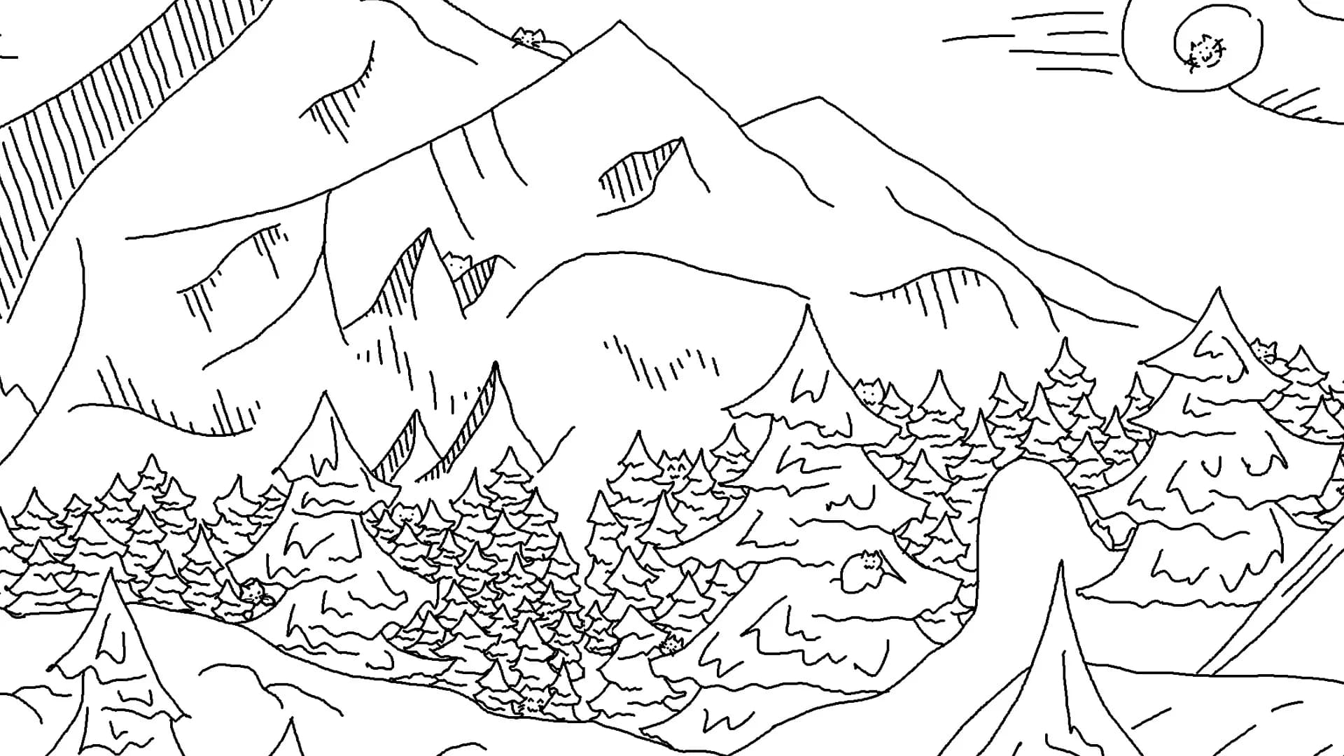 Looking For Cats In a Badly Drawn Forest görsel 8