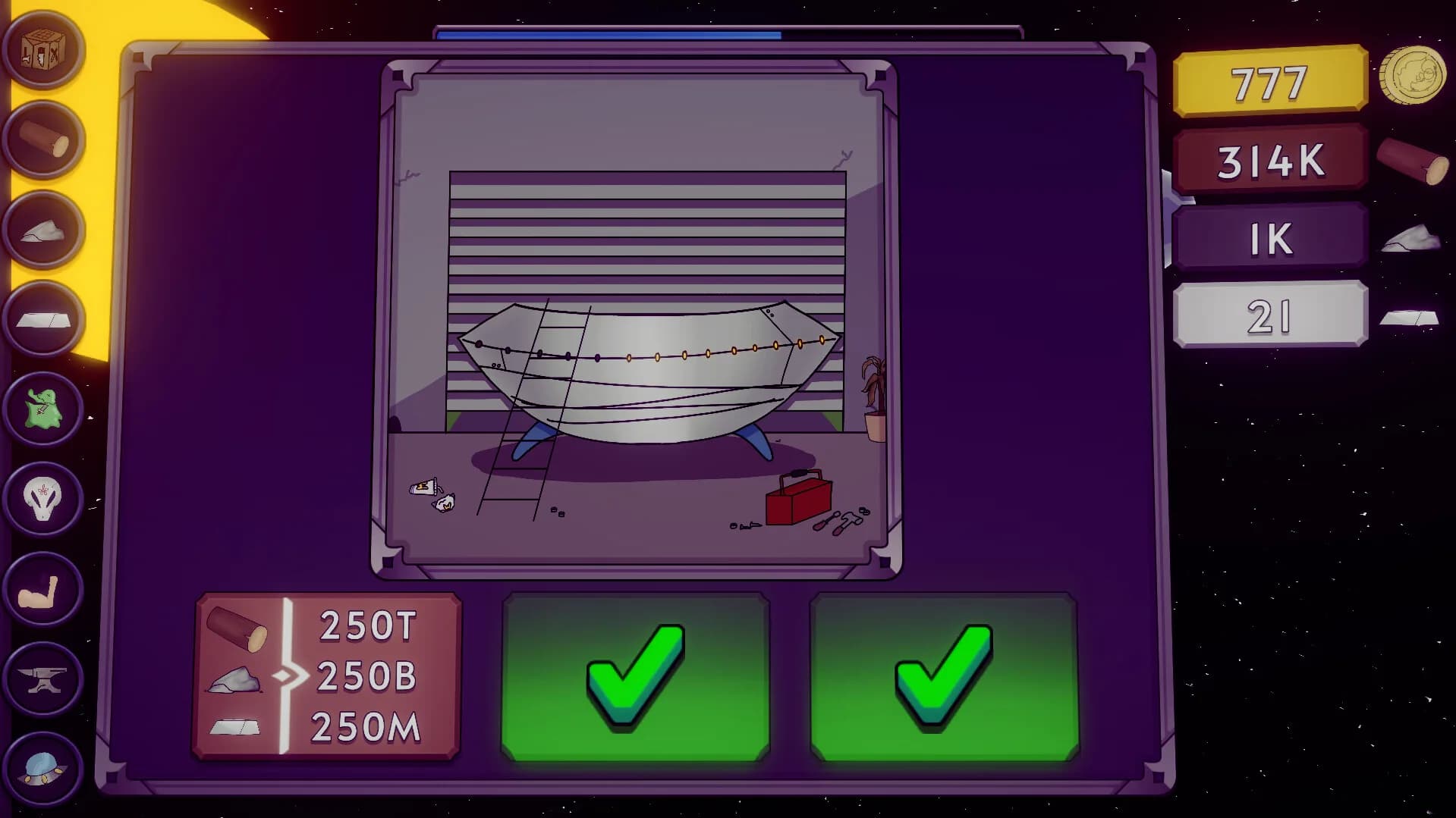 Shattered Dreams: that one time when all my applications got rejected, so I started my own company. My life became an idle / clicker game where I must increase all incremental values and squeeze my employees for every last bit of soul they have left. görsel 6