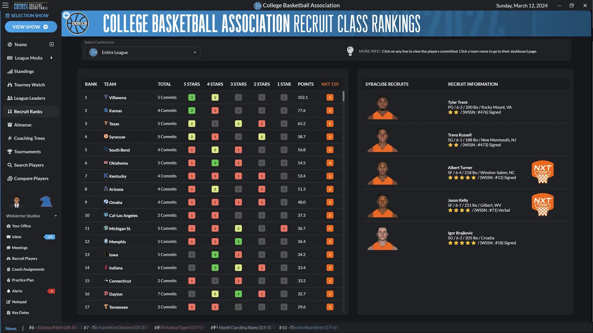 Draft Day Sports: College Basketball 2024 görsel 3