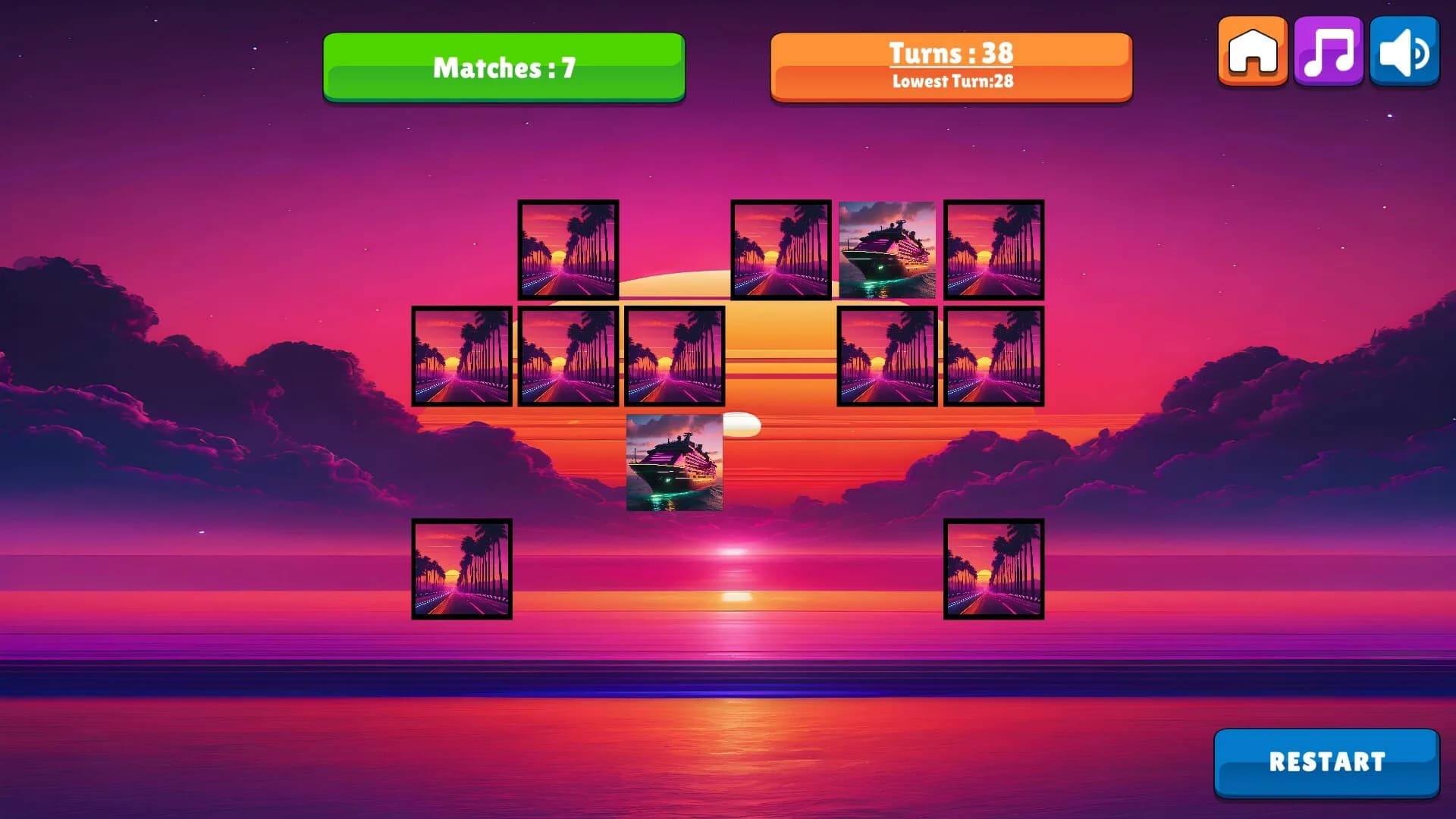 OG Memory: Synthwave Boats görsel 3