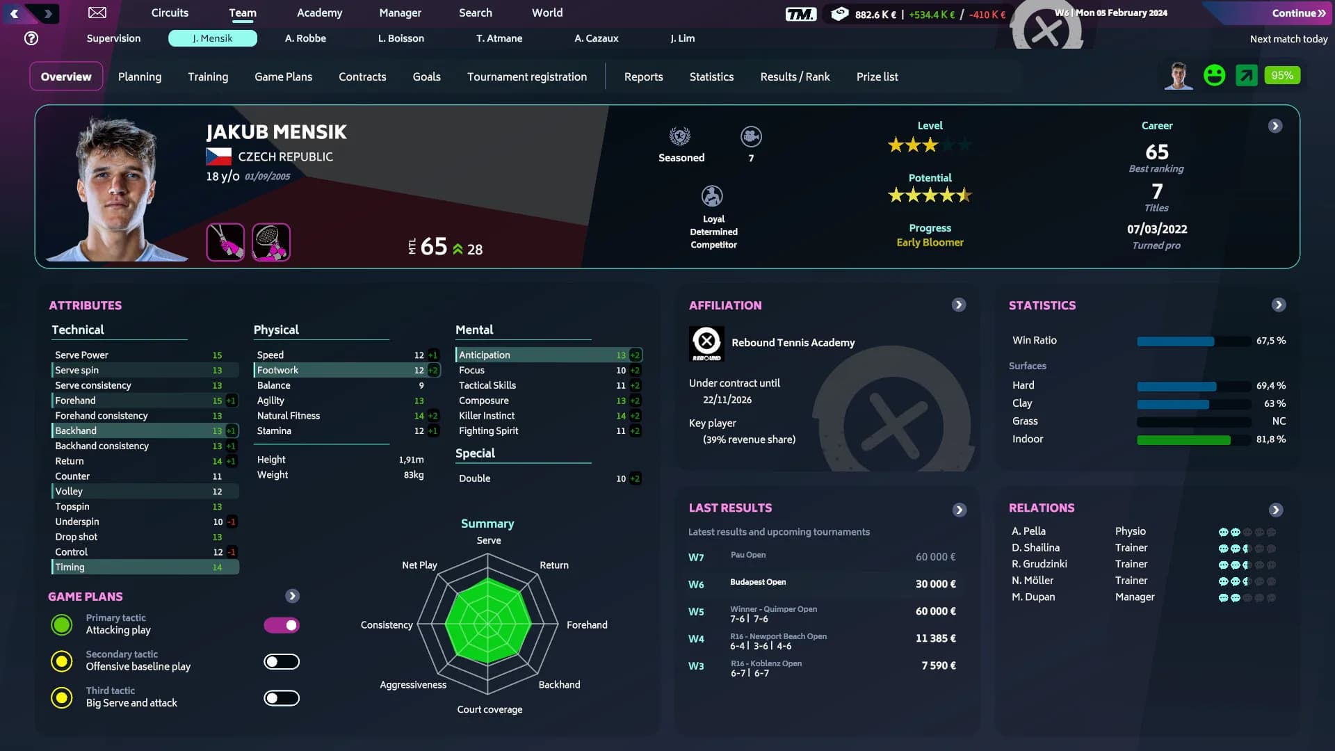 Tennis Manager 2024 görsel 2