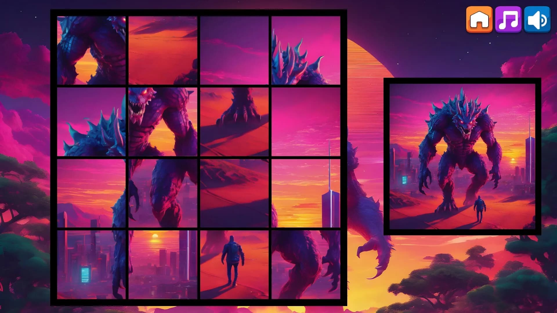 OG Puzzlers: Synthwave Monsters görsel 3