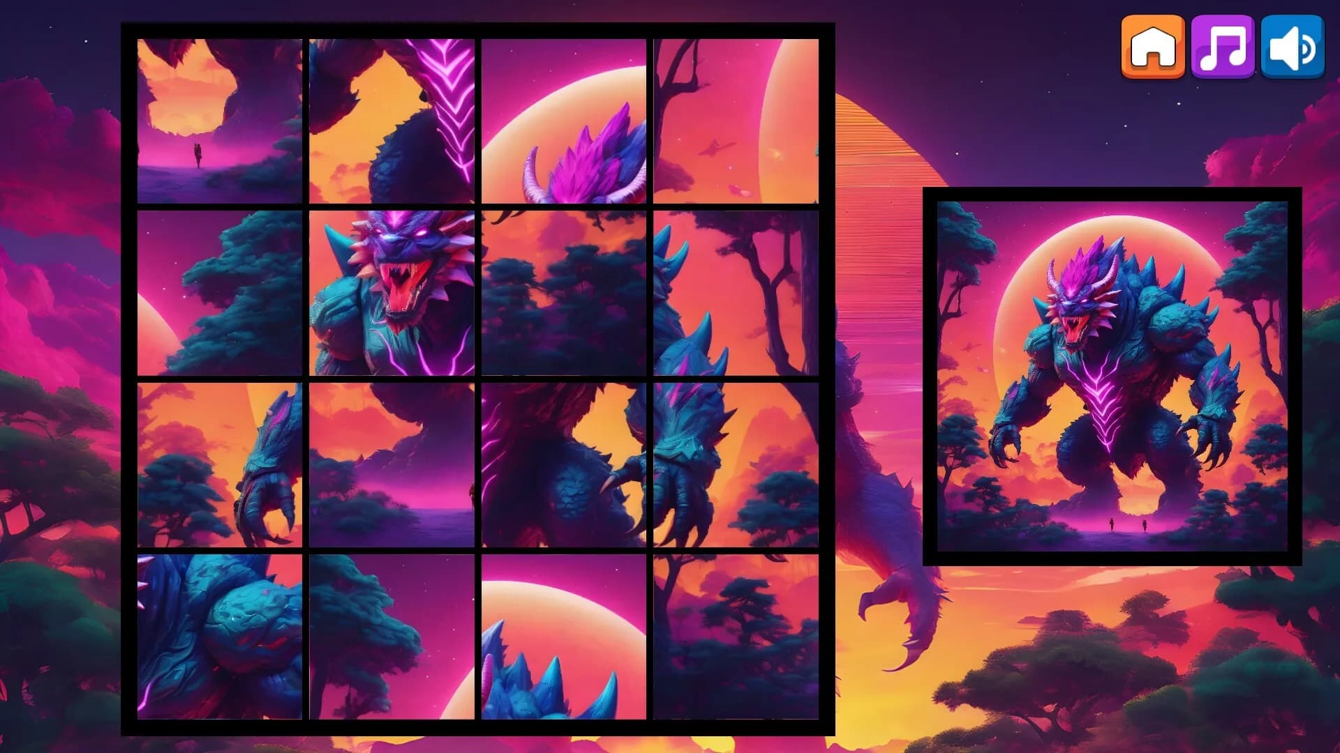 OG Puzzlers: Synthwave Monsters görsel 4