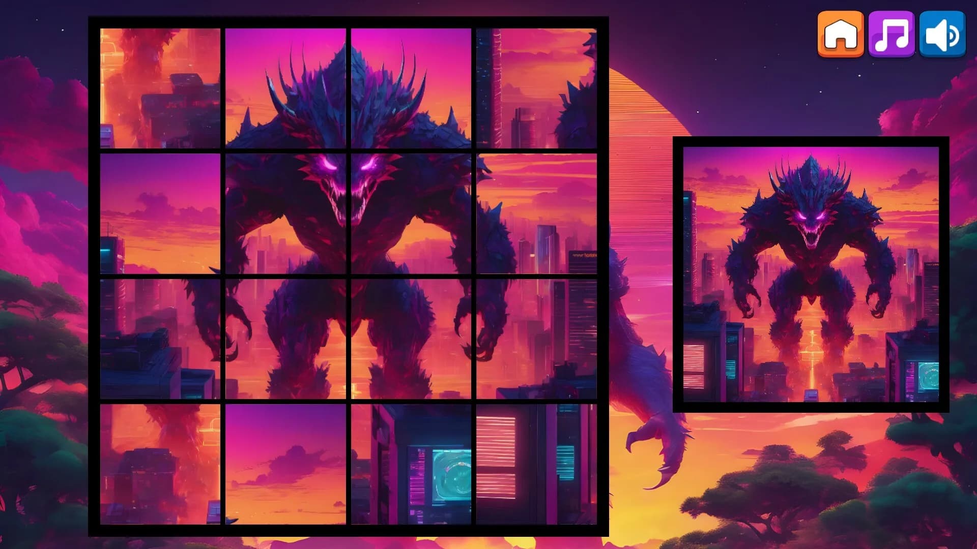 OG Puzzlers: Synthwave Monsters görsel 5