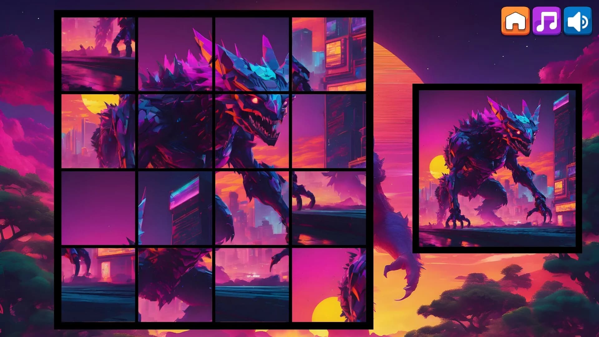 OG Puzzlers: Synthwave Monsters görsel 6