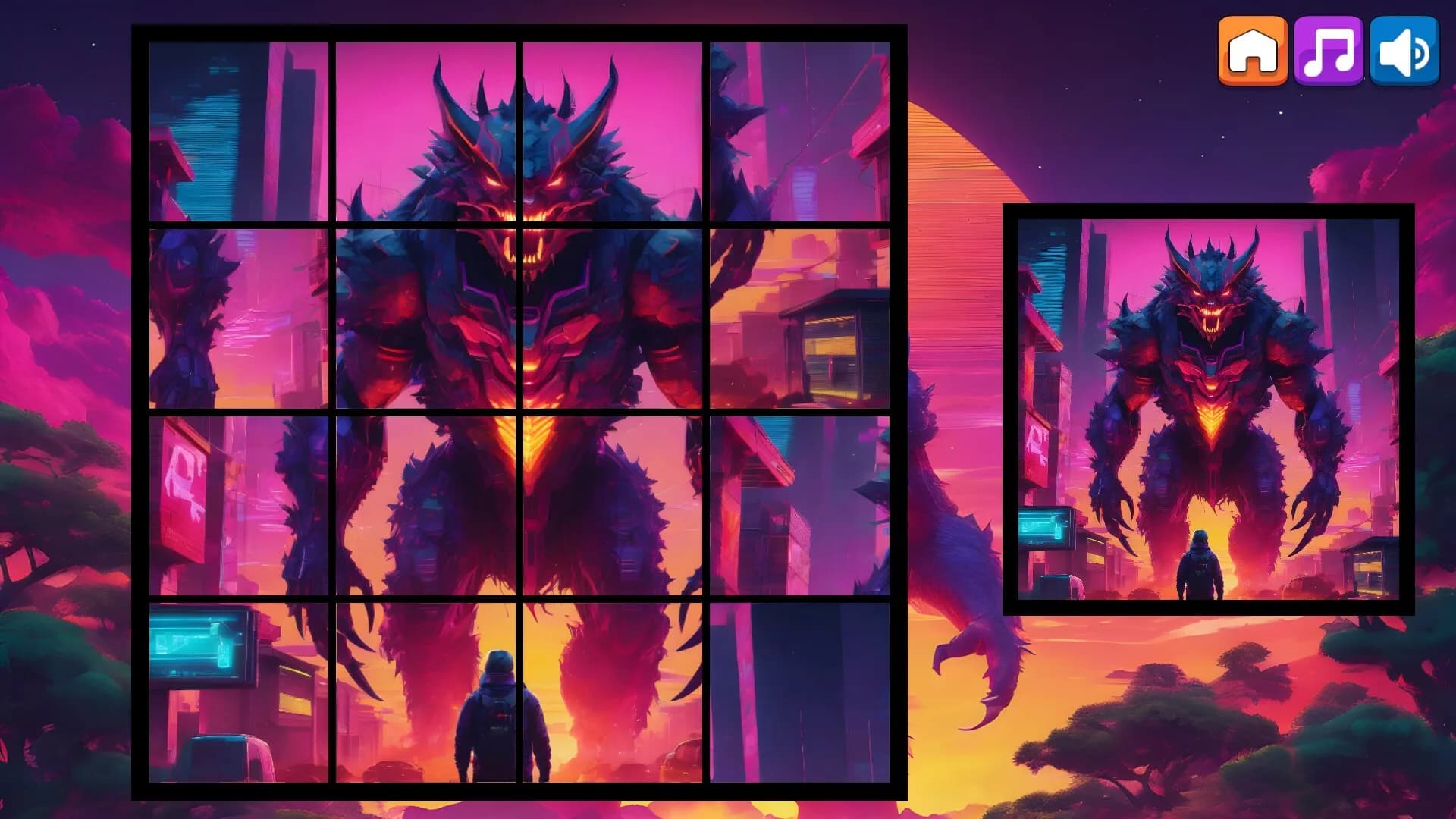 OG Puzzlers: Synthwave Monsters görsel 8