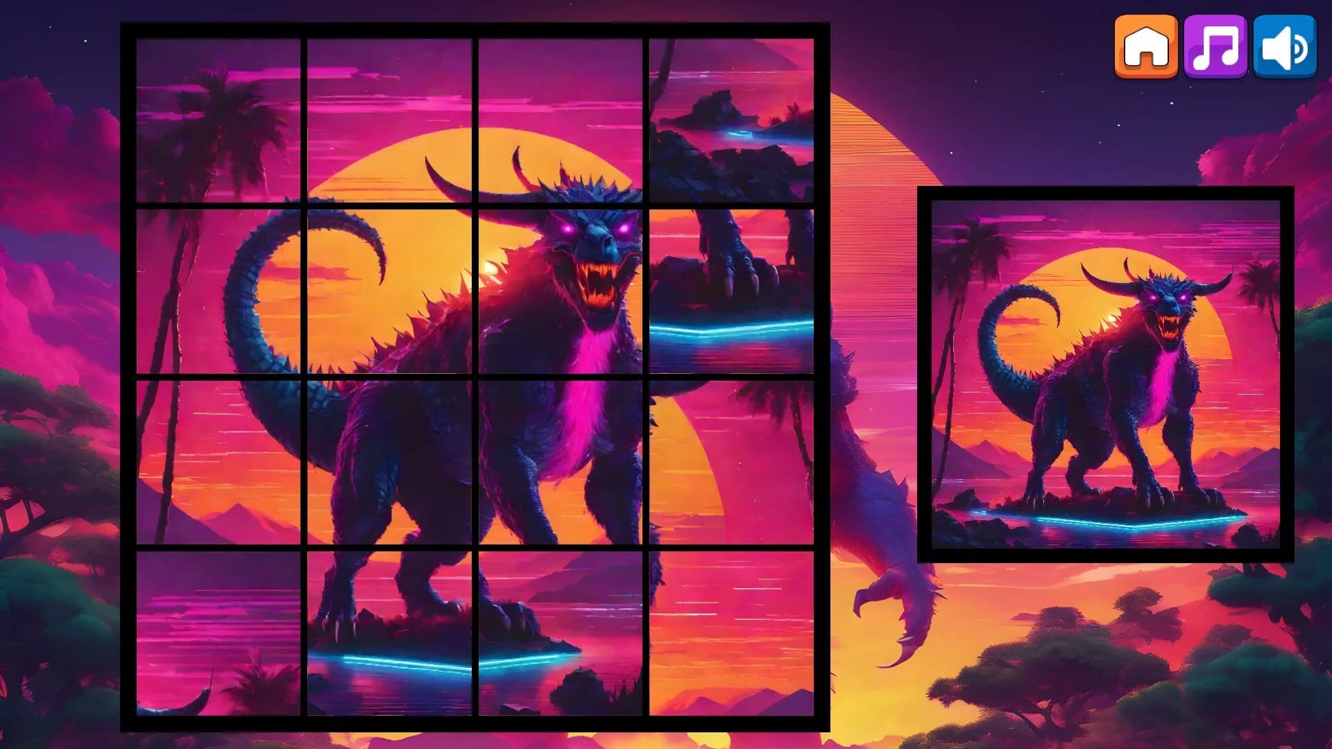 OG Puzzlers: Synthwave Monsters görsel 9