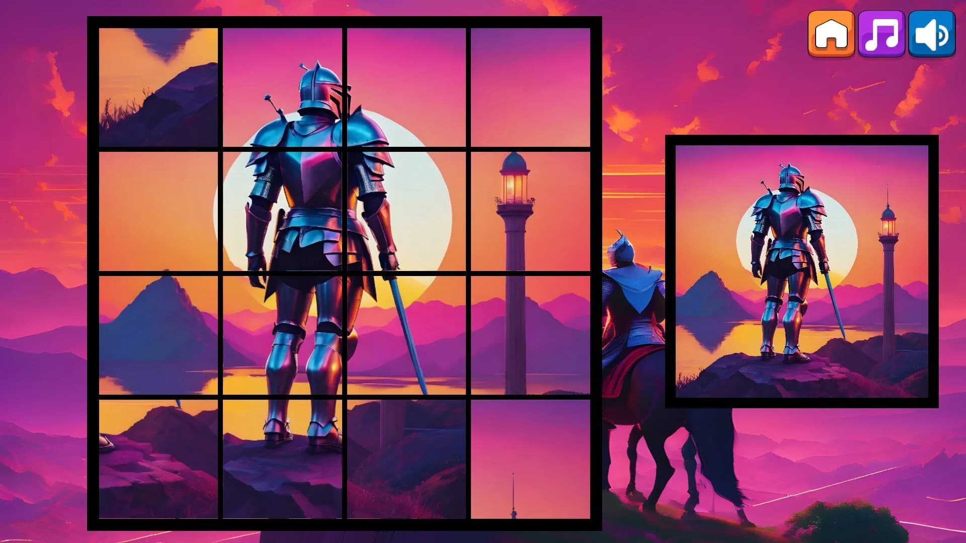OG Puzzlers: Synthwave Knights görsel 2
