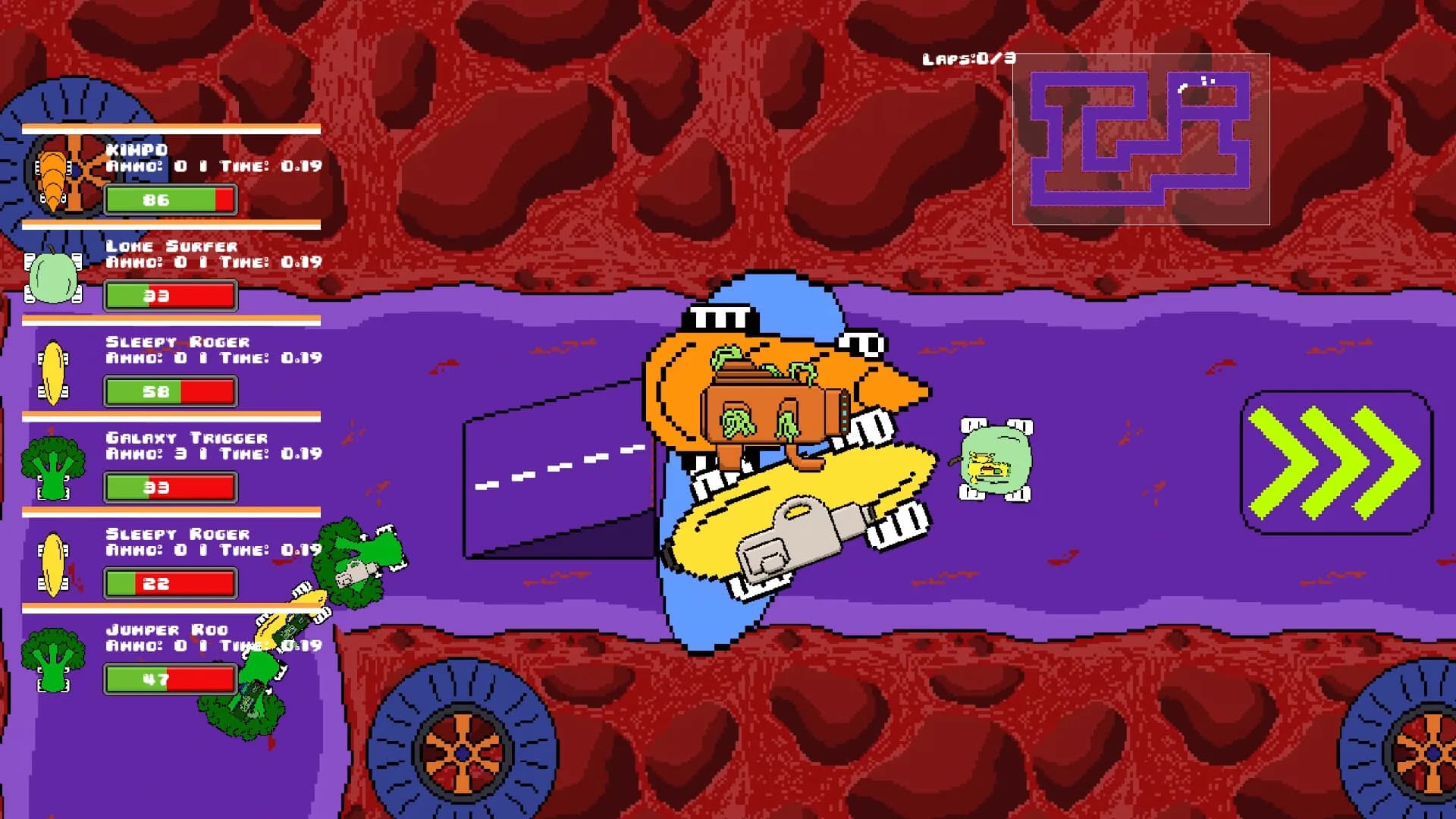 Veg out Crew 2D Racer görsel 7